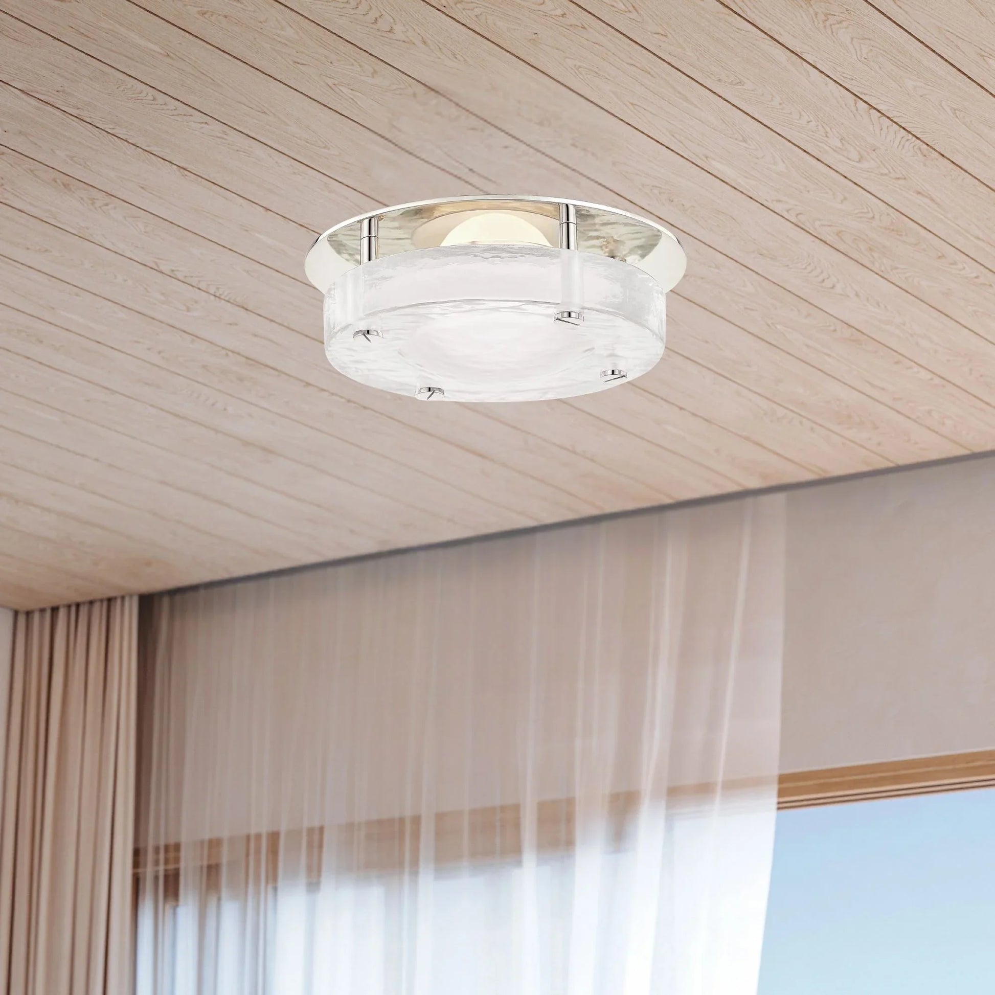 Hudson Valley Lighting - Heath 8" LED Flush Mount, Polished Nickel Finish | Bees Lighting