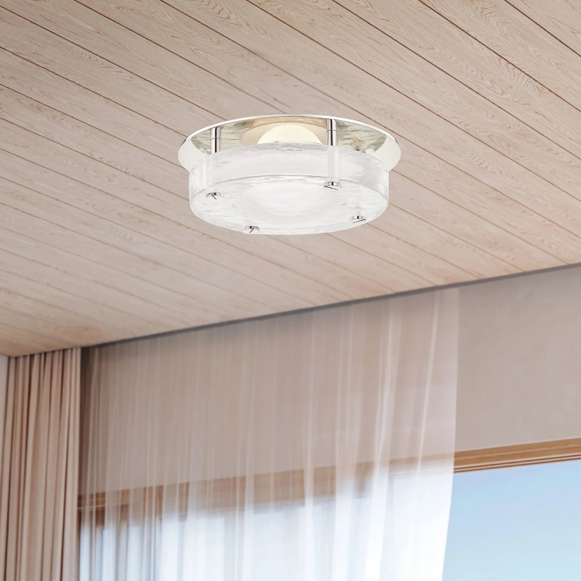 Hudson Valley Lighting - Heath 8" LED Flush Mount, Polished Nickel Finish | Bees Lighting