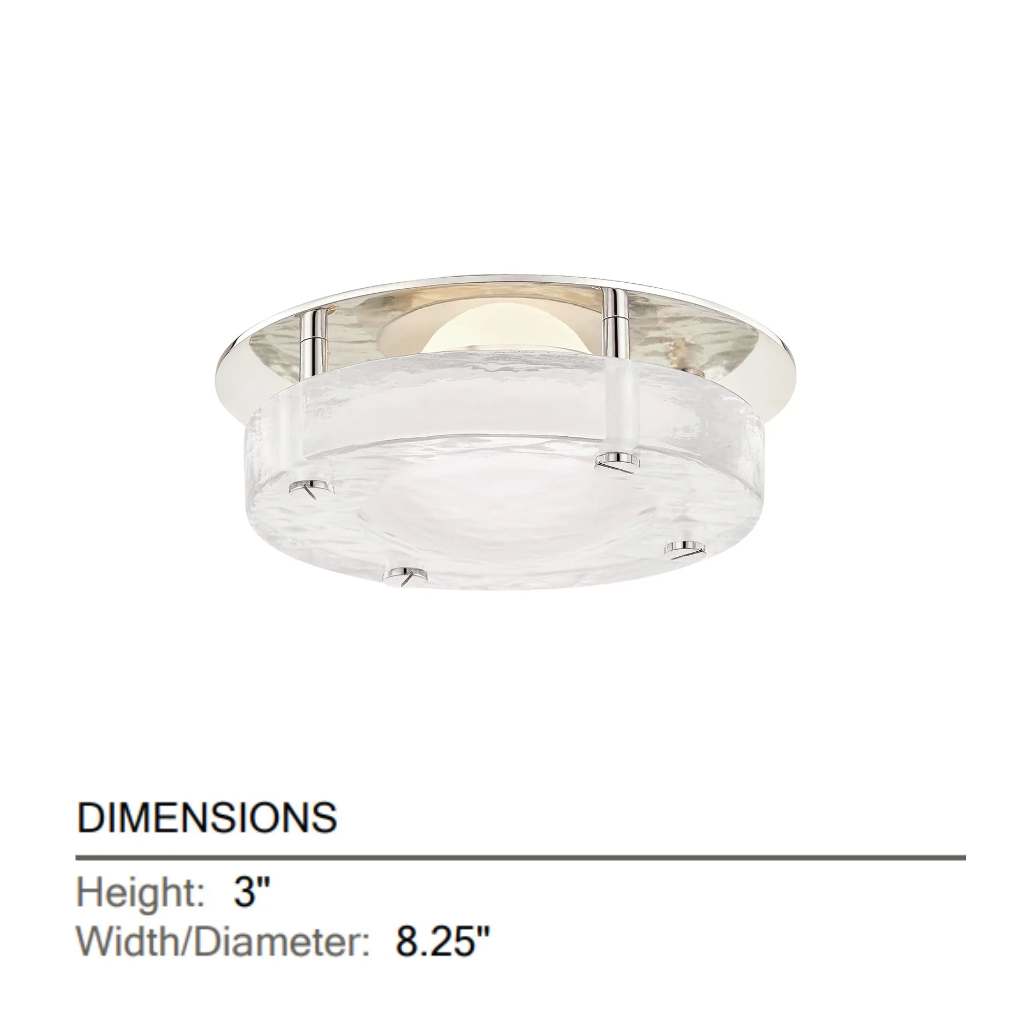 Hudson Valley Lighting - Heath 8" LED Flush Mount, Polished Nickel Finish | Bees Lighting