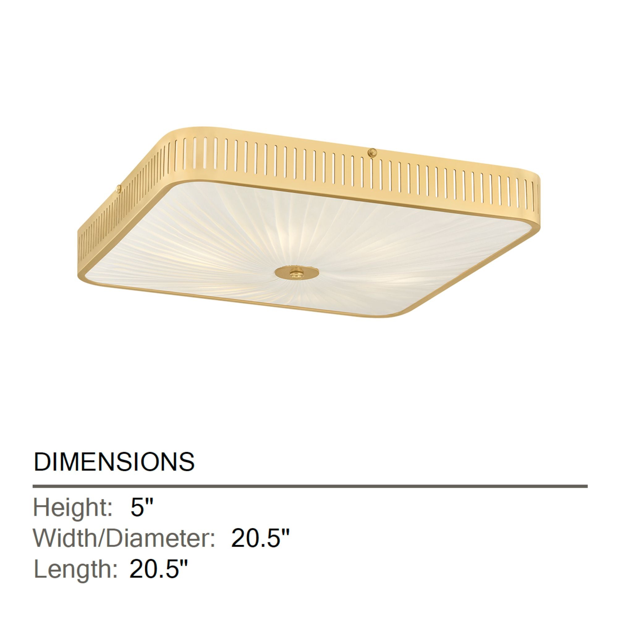Hudson Valley Henri 20.5 in. 6-Light Semi-Flush Mount, Aged Brass with Ivory Silk Shade
