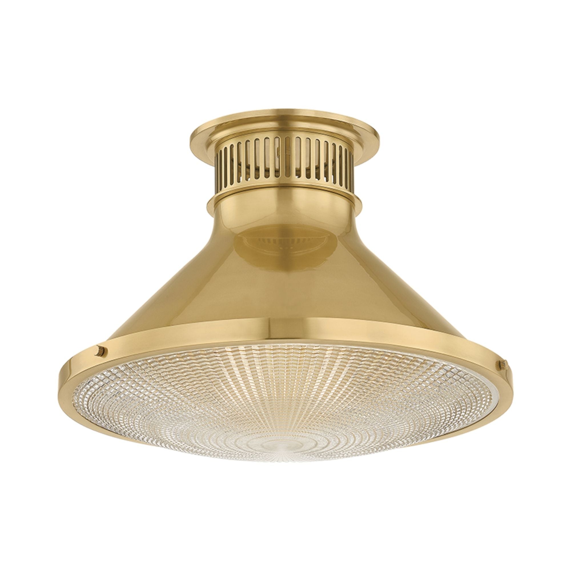 Highclere 18" Flush Mount, Aged Brass Finish