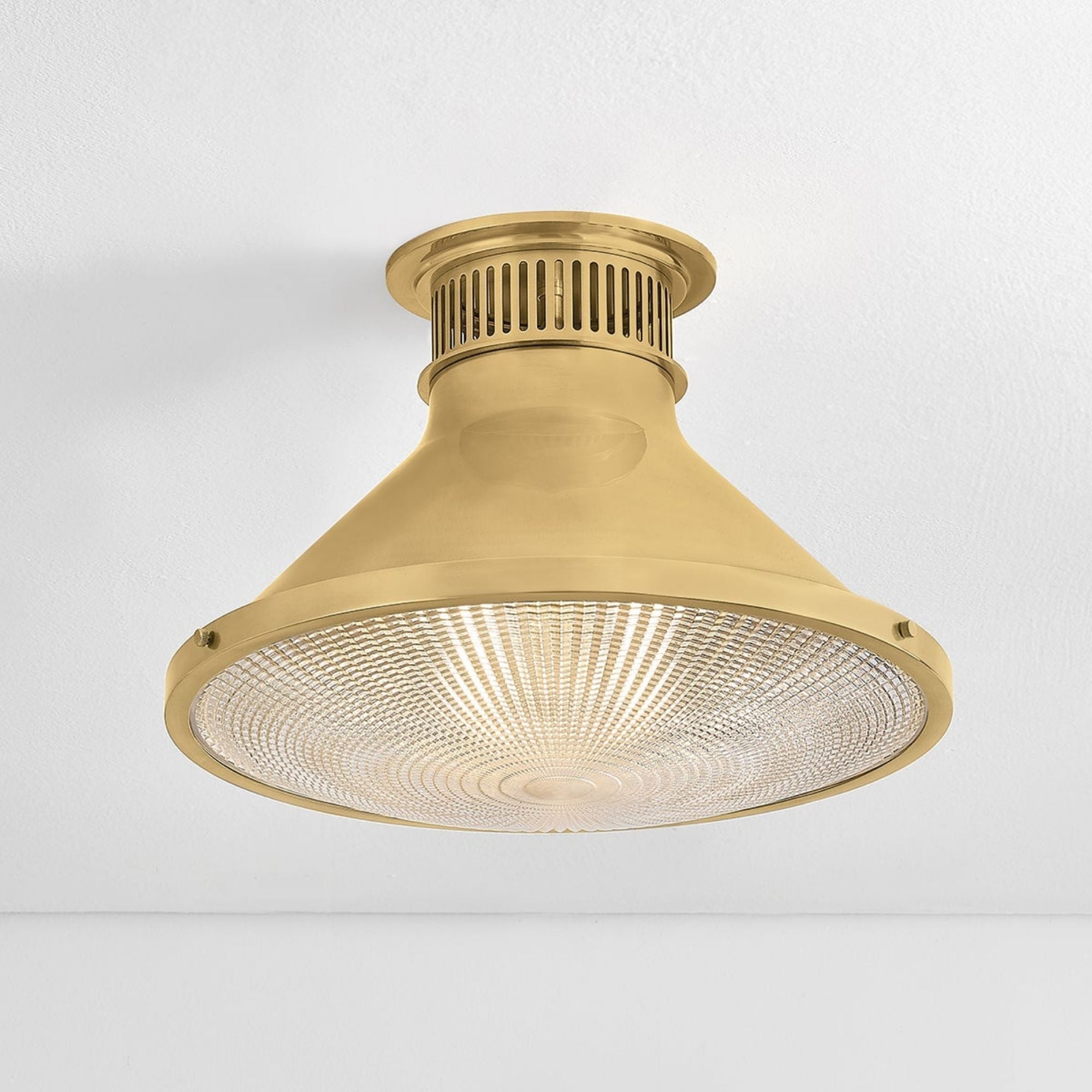 Highclere 18" Flush Mount, Aged Brass Finish
