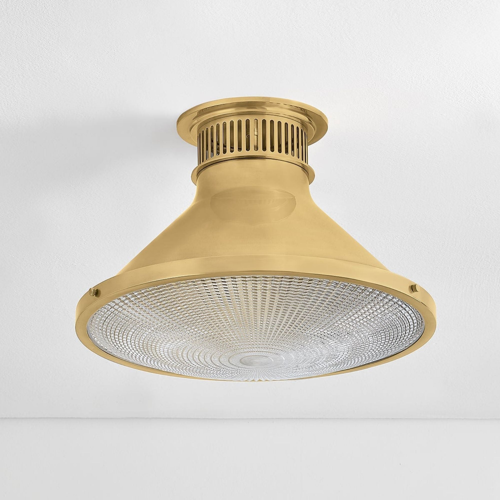 Highclere 18" Flush Mount, Aged Brass Finish