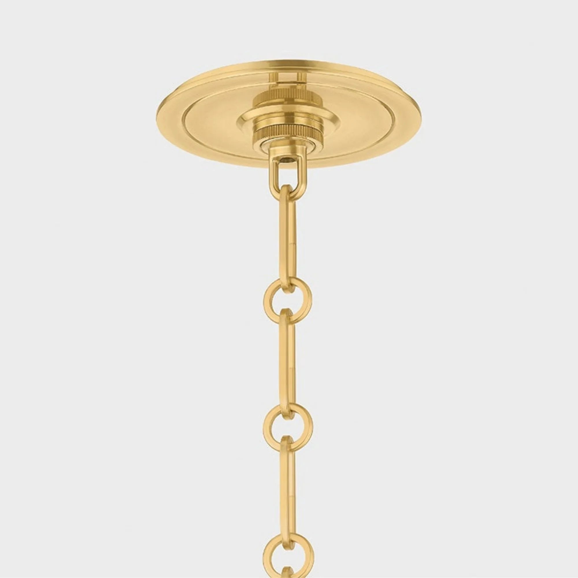 Highclere 13" Pendant, Aged Brass/Soft French Blue Finish