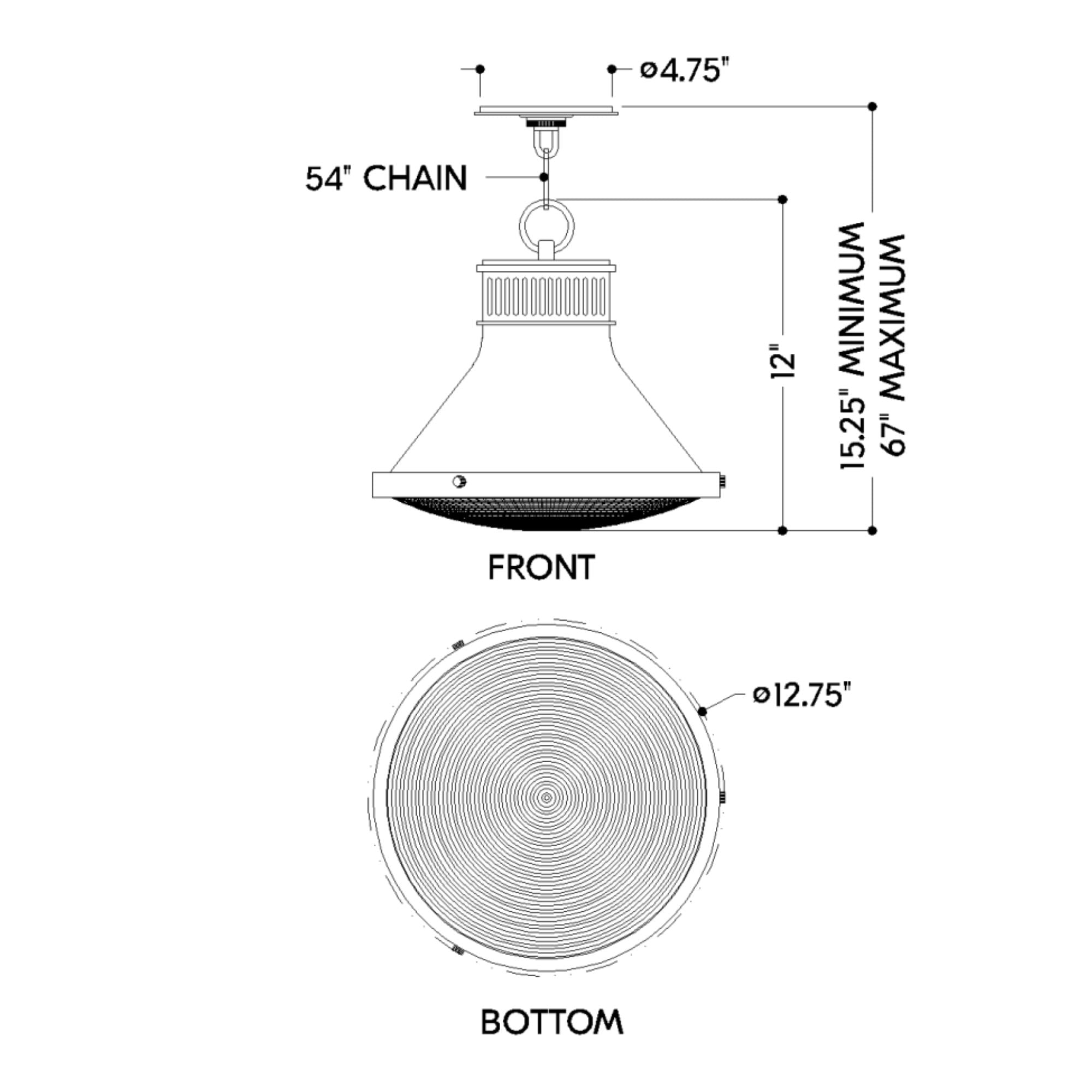 Highclere 13" Pendant, Aged Brass/Off-White Finish