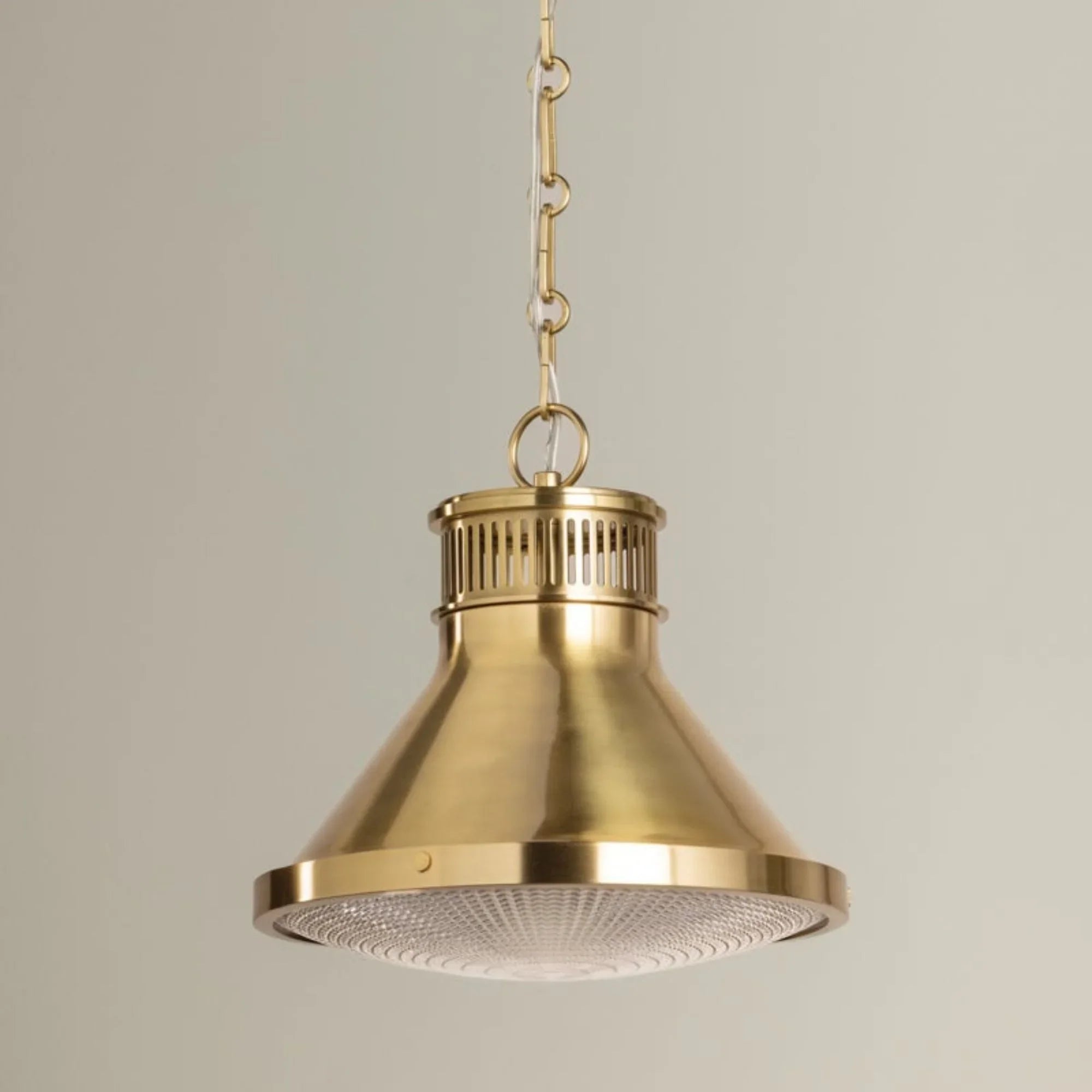 Highclere 13" Pendant, Aged Brass Finish