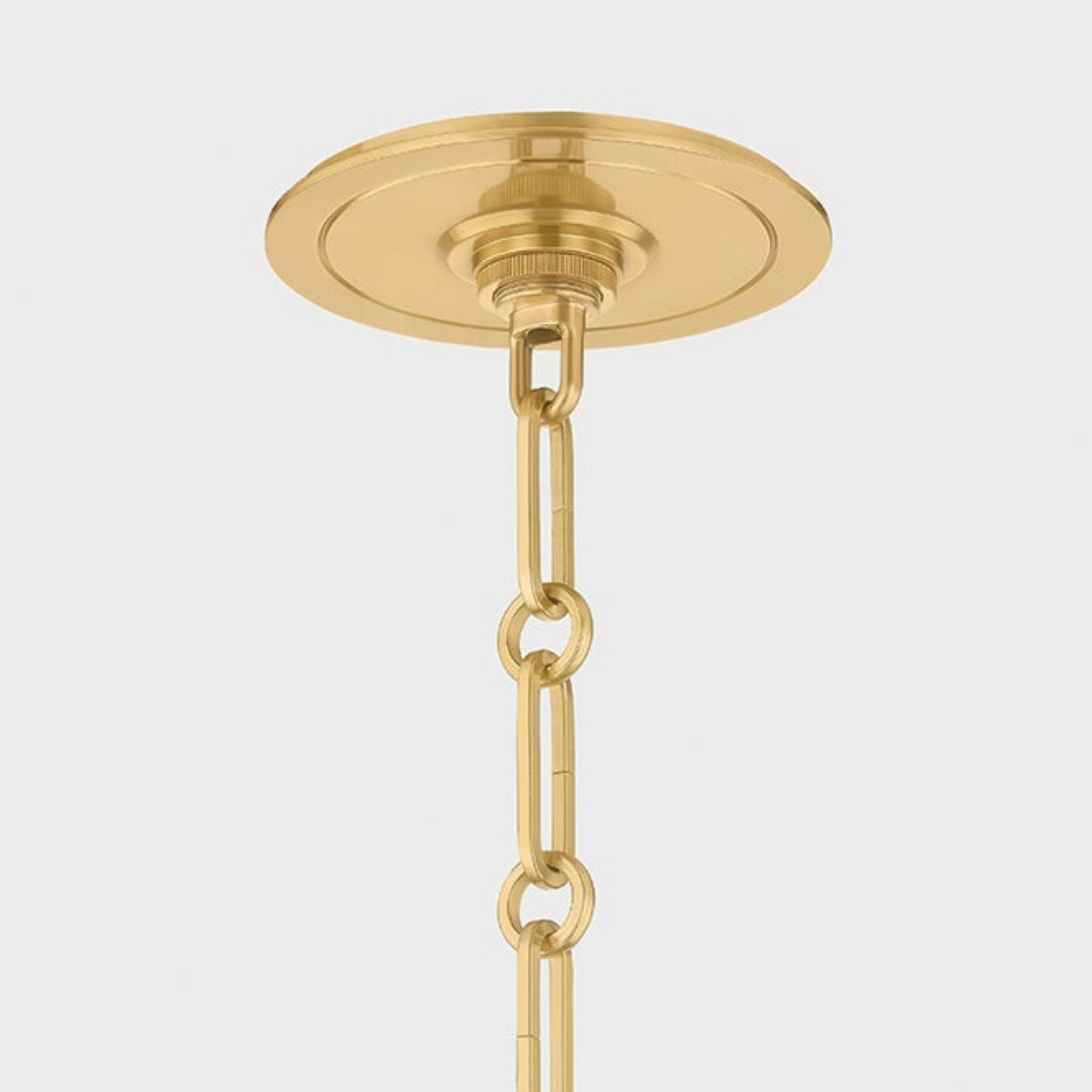 Highclere 18" Pendant, Aged Brass/Soft French Blue Finish
