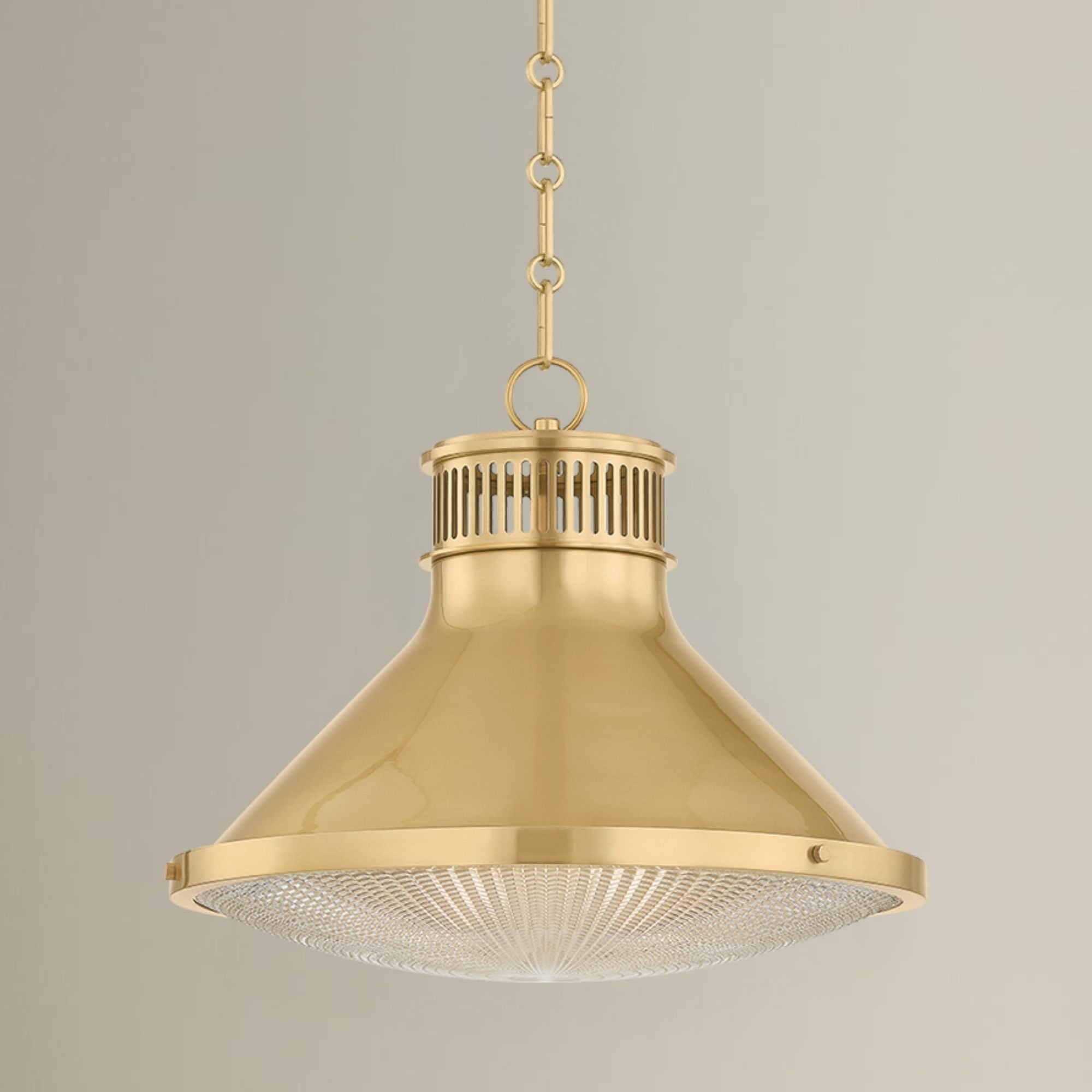 Highclere 18" Pendant, Aged Brass Finish