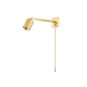 Highgrove 9" Plug-in Sconce, Aged Brass Finish