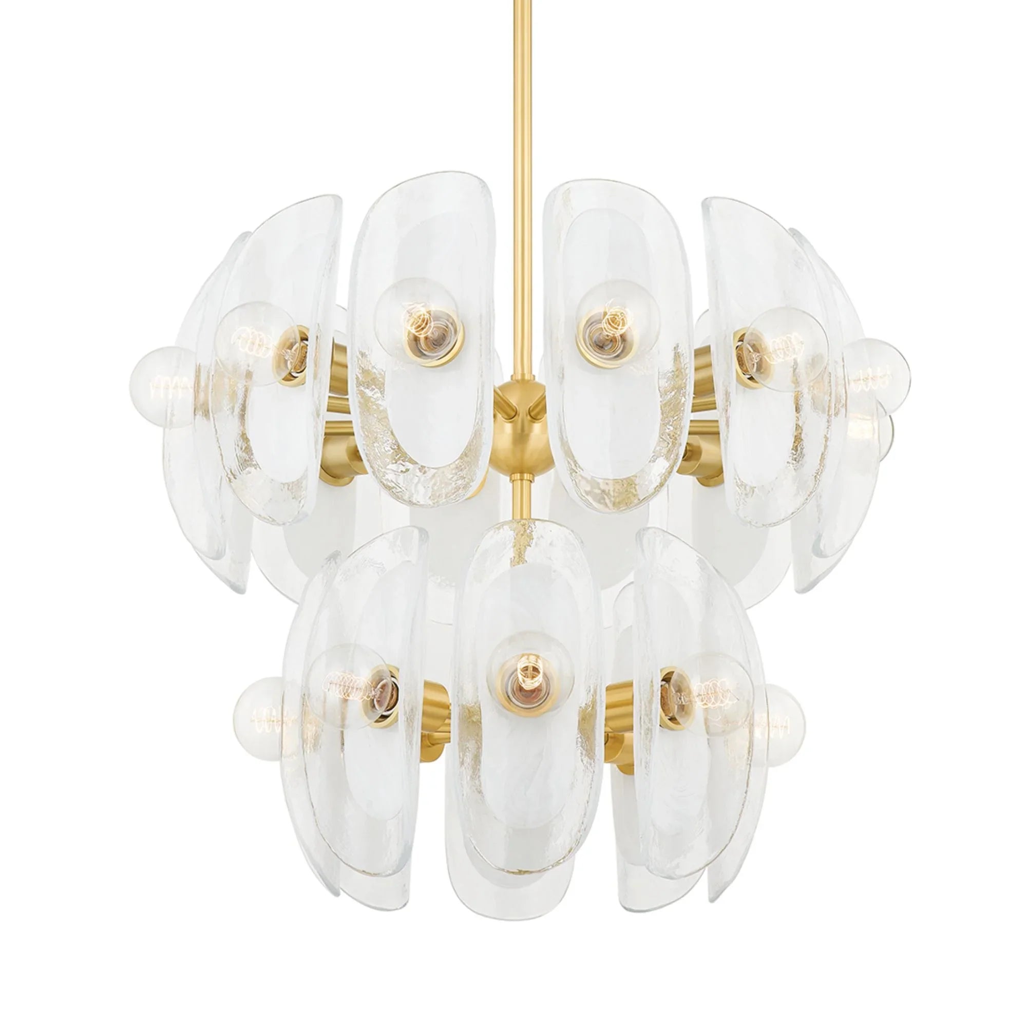 Hilo 31" 20-Light Chandelier, Aged Brass Finish