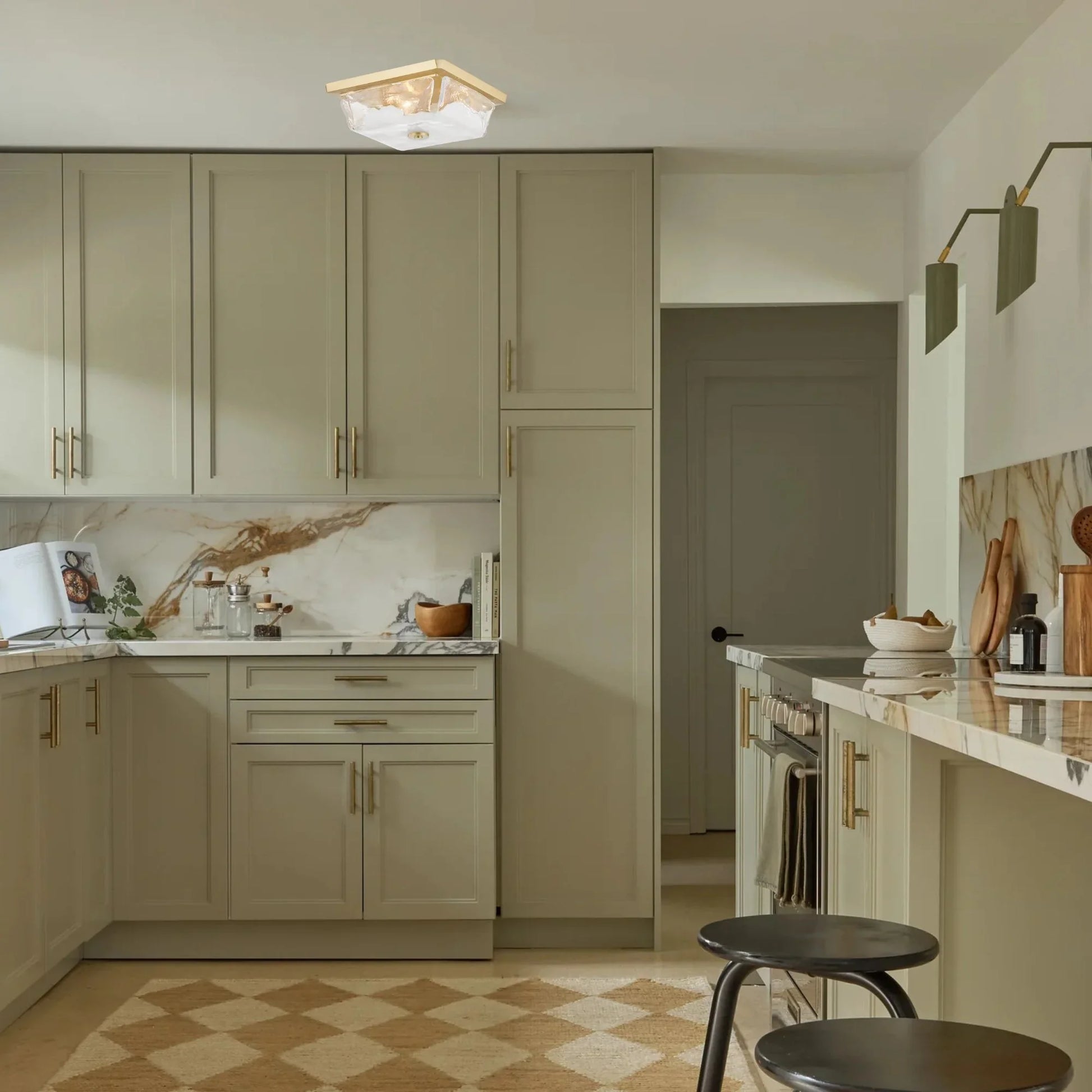 Hudson Valley Lighting - Hines 13" 3-Light Flush Mount, Aged Brass Finish | Bees Lighting