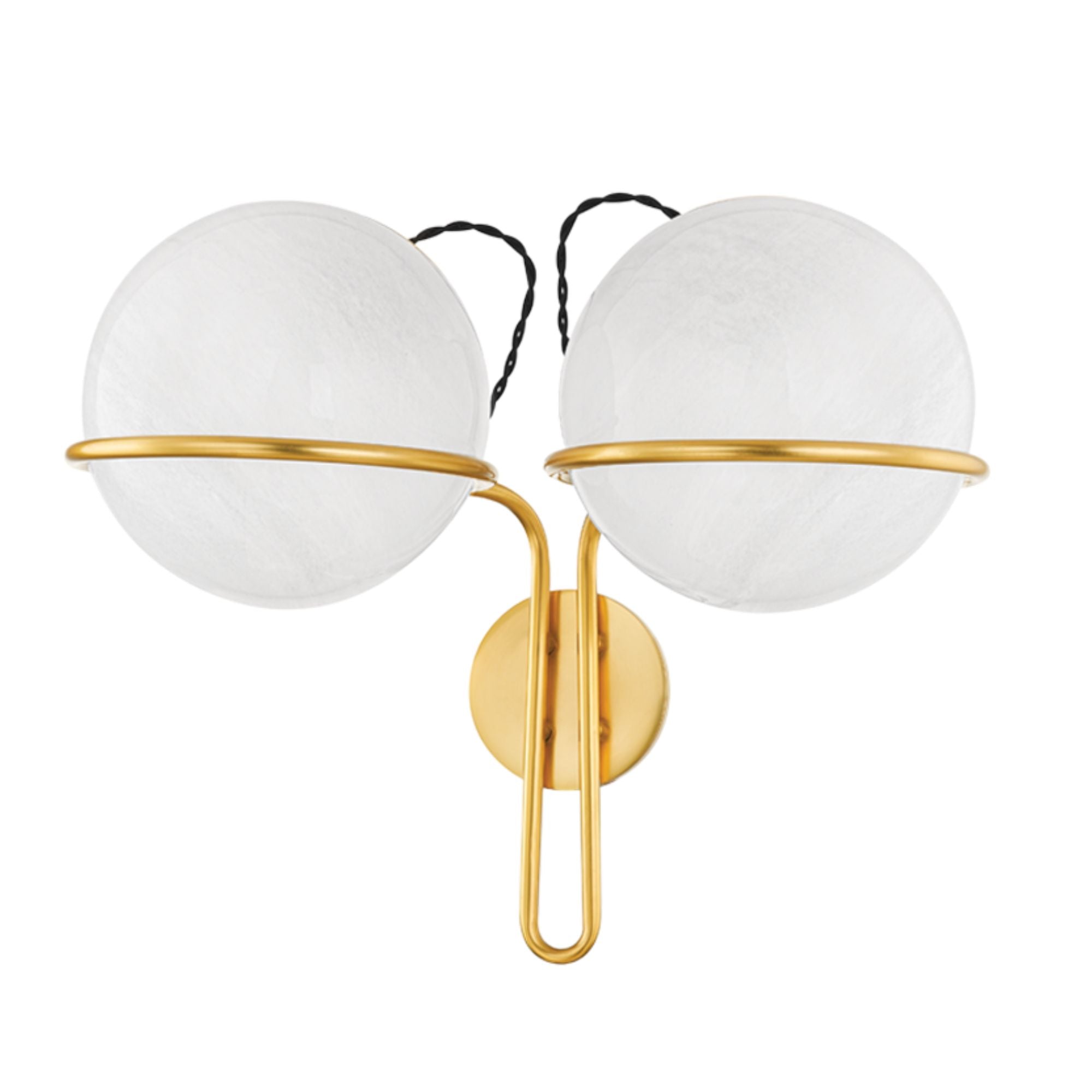 Hingham 20" 2-Light Wall Sconce, Aged Brass Finish