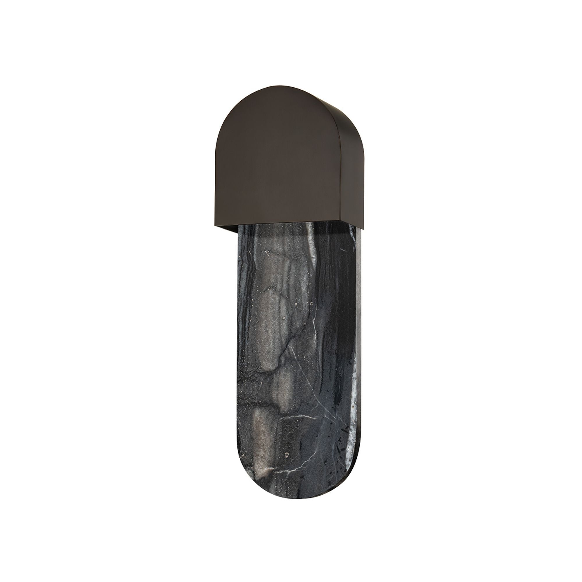 Hobart 16" Wall Sconce, Black Brass Finish