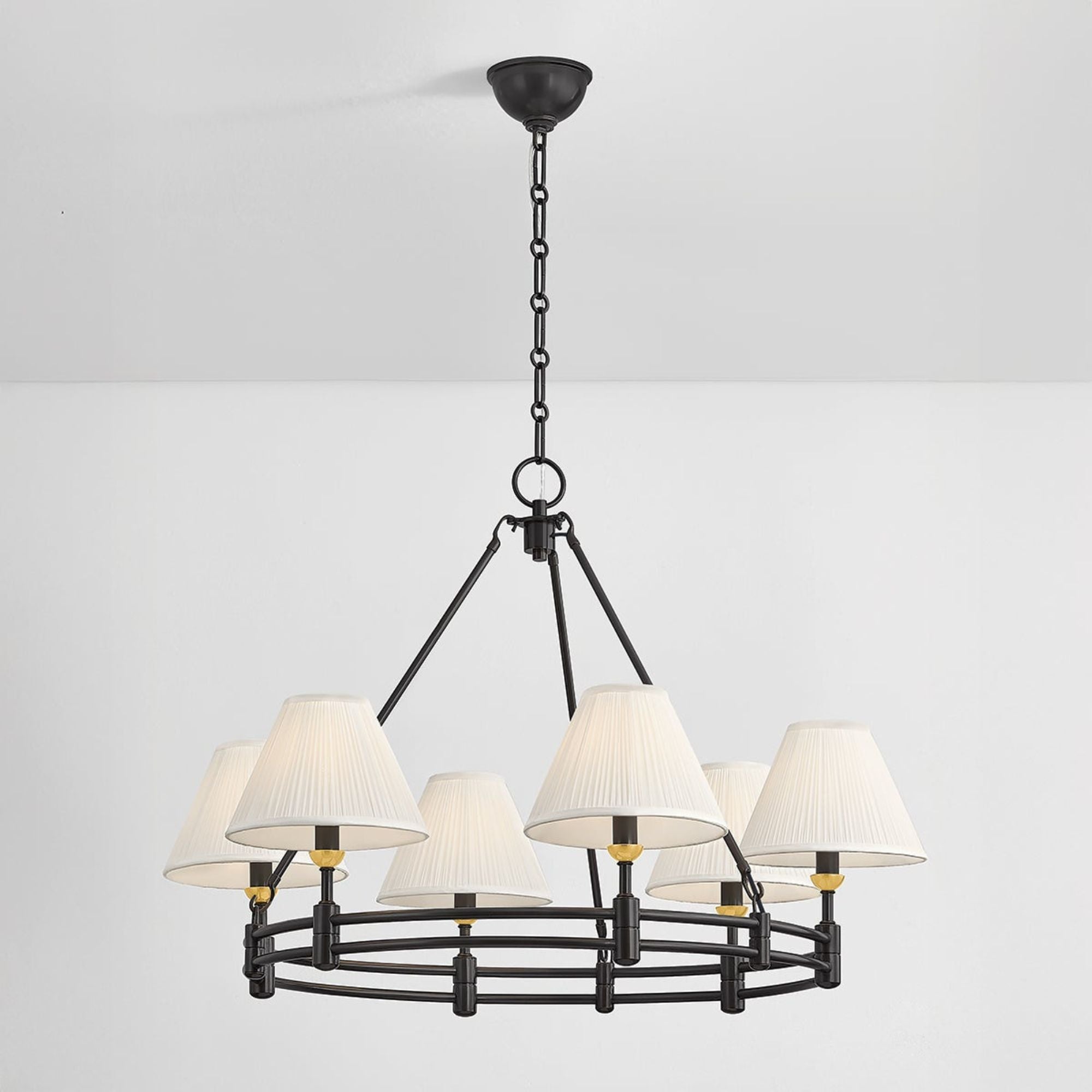 Howard 33" 6-Light Chandelier, Aged Brass/Distressed Bronze Finish