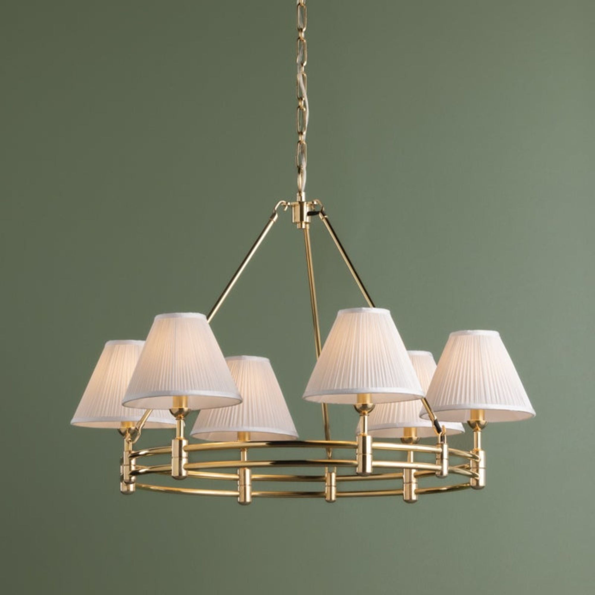 Howard 33" 6-Light Chandelier, Aged Brass Finish
