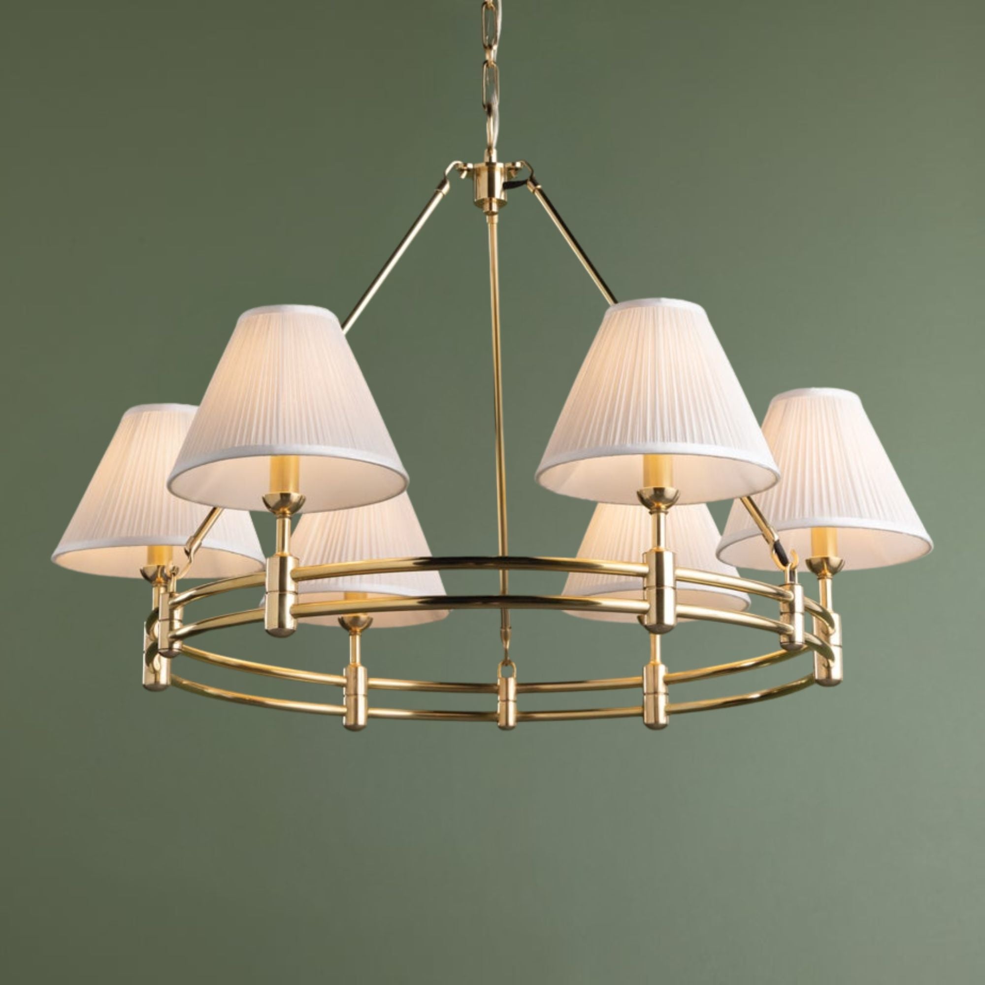 Howard 33" 6-Light Chandelier, Aged Brass Finish