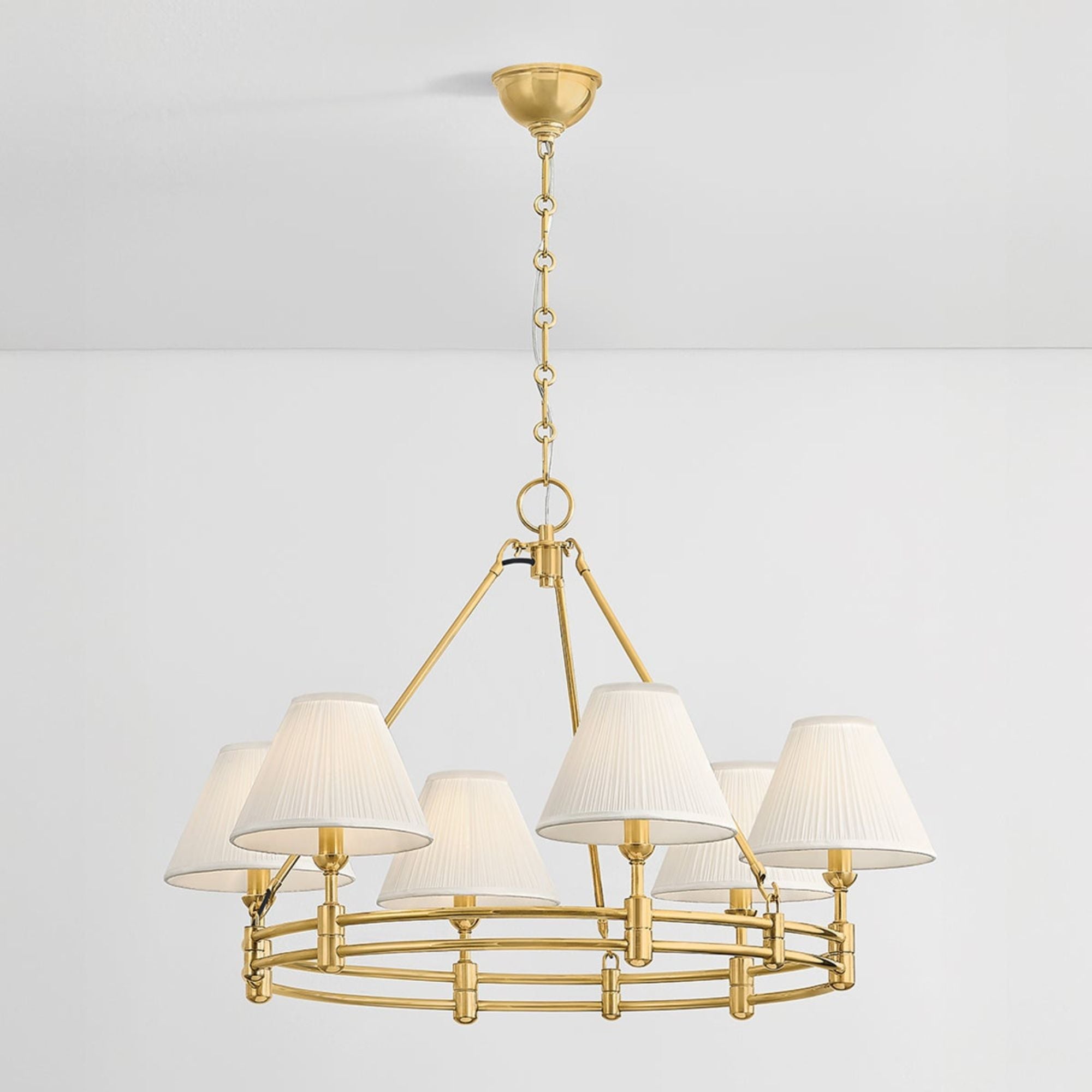 Howard 33" 6-Light Chandelier, Aged Brass Finish