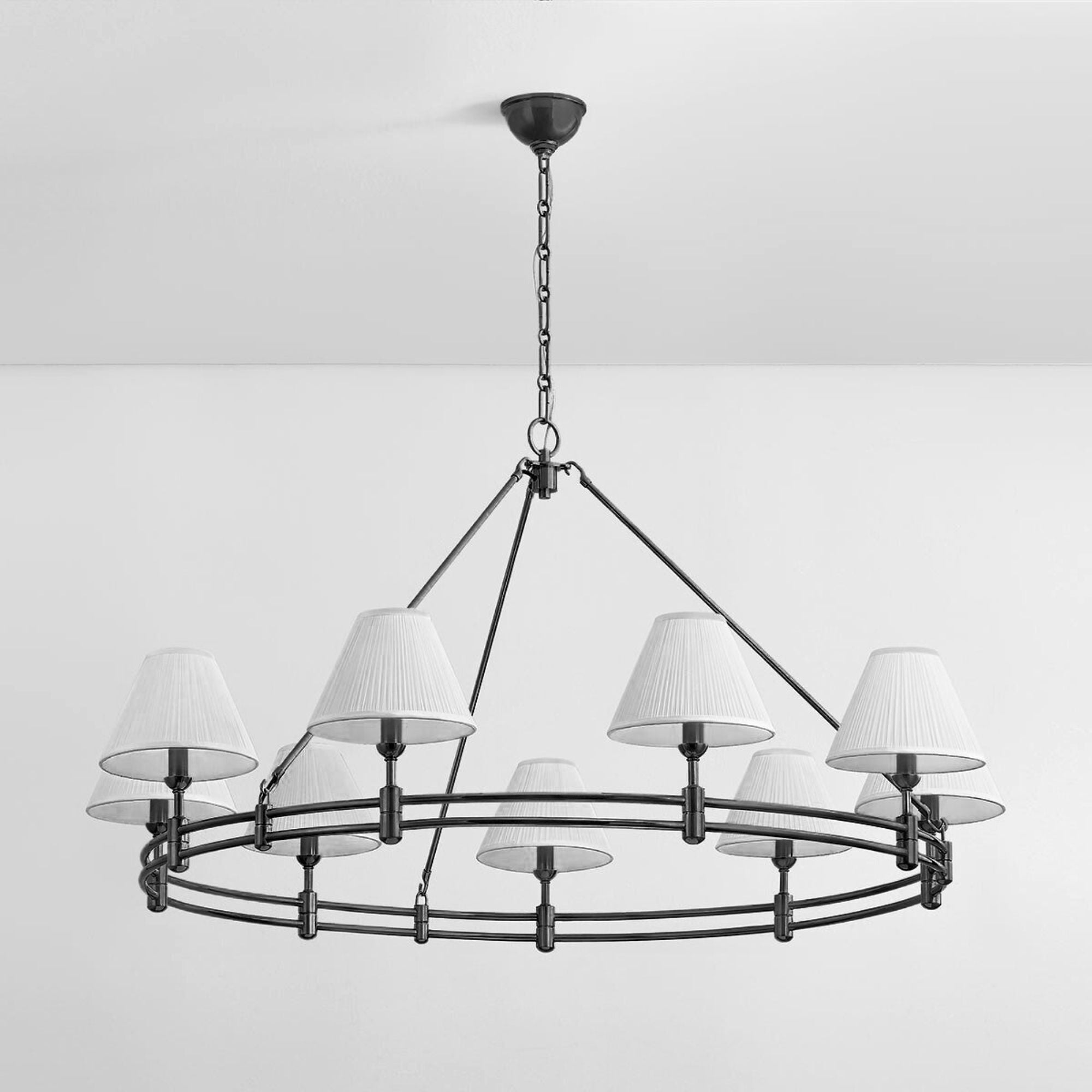 Howard 50" 9-Light Chandelier, Aged Brass/Distressed Bronze Finish