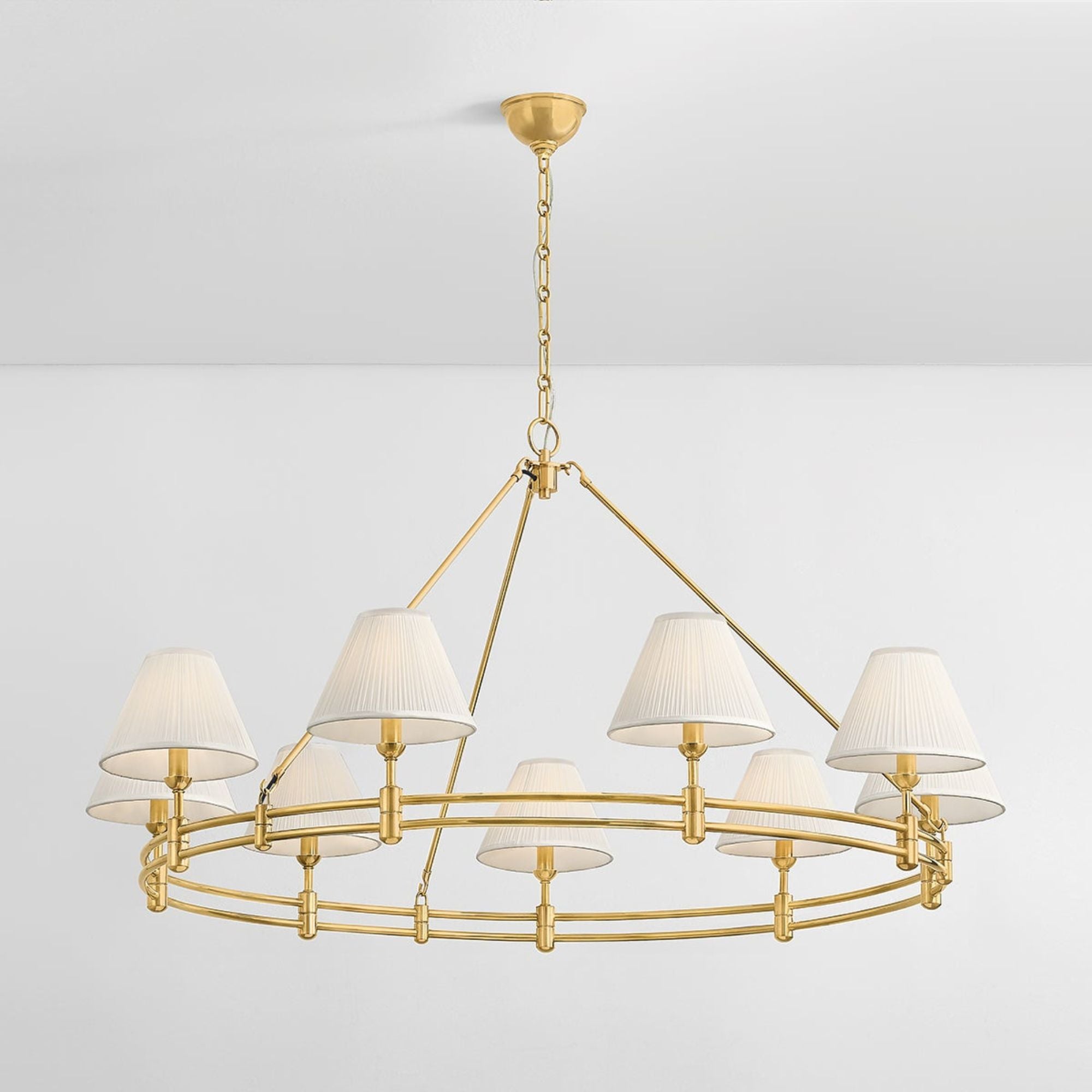 Howard 50" 9-Light Chandelier, Aged Brass Finish