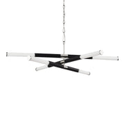 Huntington 60" LED Chandelier, Polished Nickel/Black Finish
