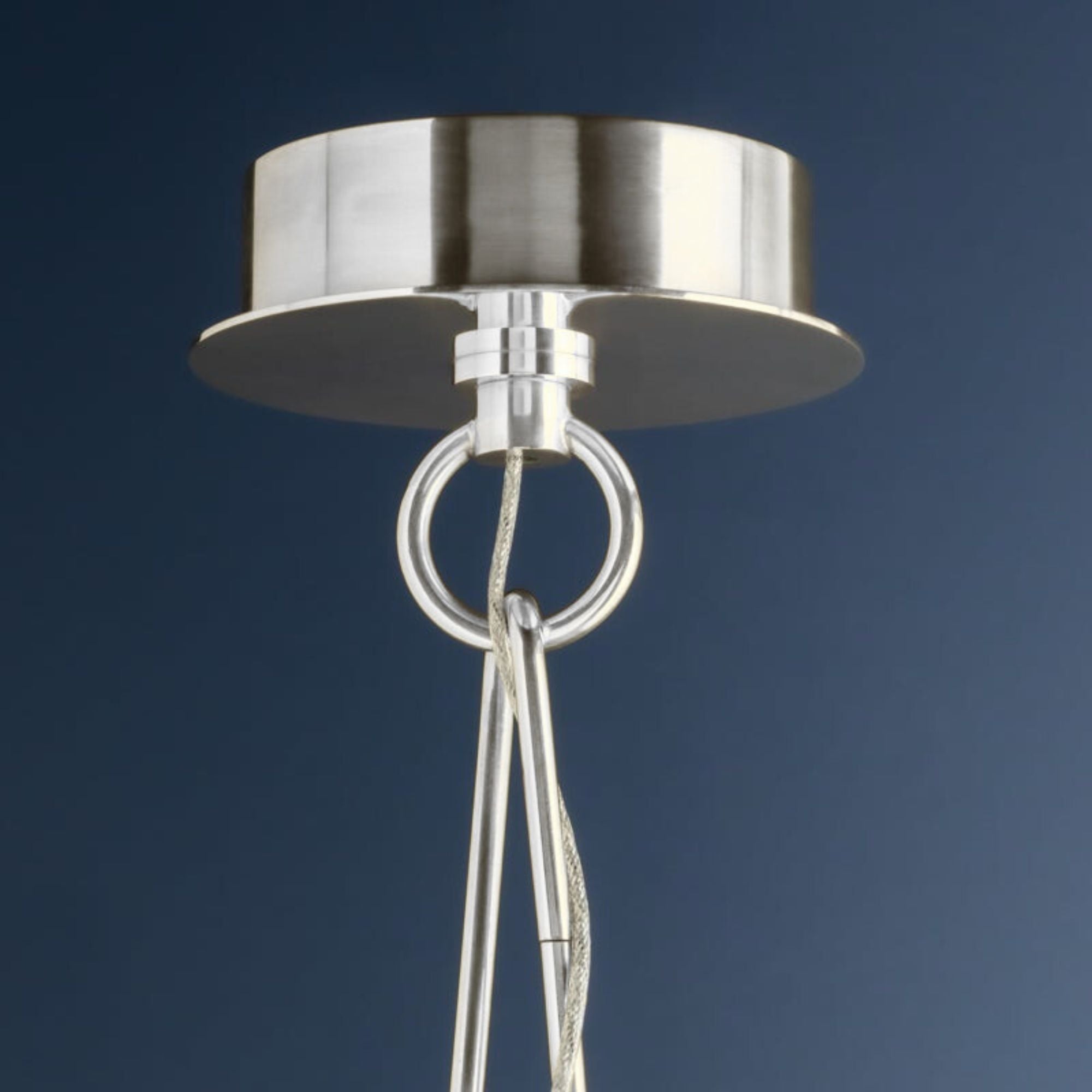 Huntington 60" LED Chandelier, Polished Nickel/Black Finish