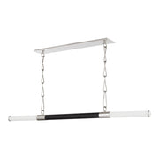 Huntington 60" LED Island Pendant, Polished Nickel/Black Finish