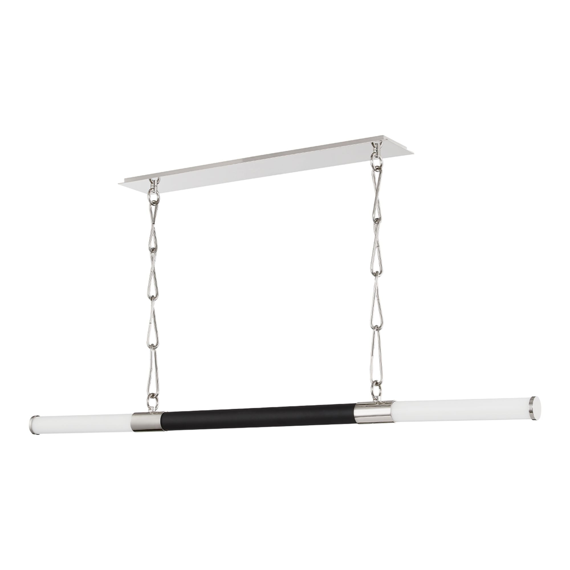 Huntington 60" LED Island Pendant, Polished Nickel/Black Finish