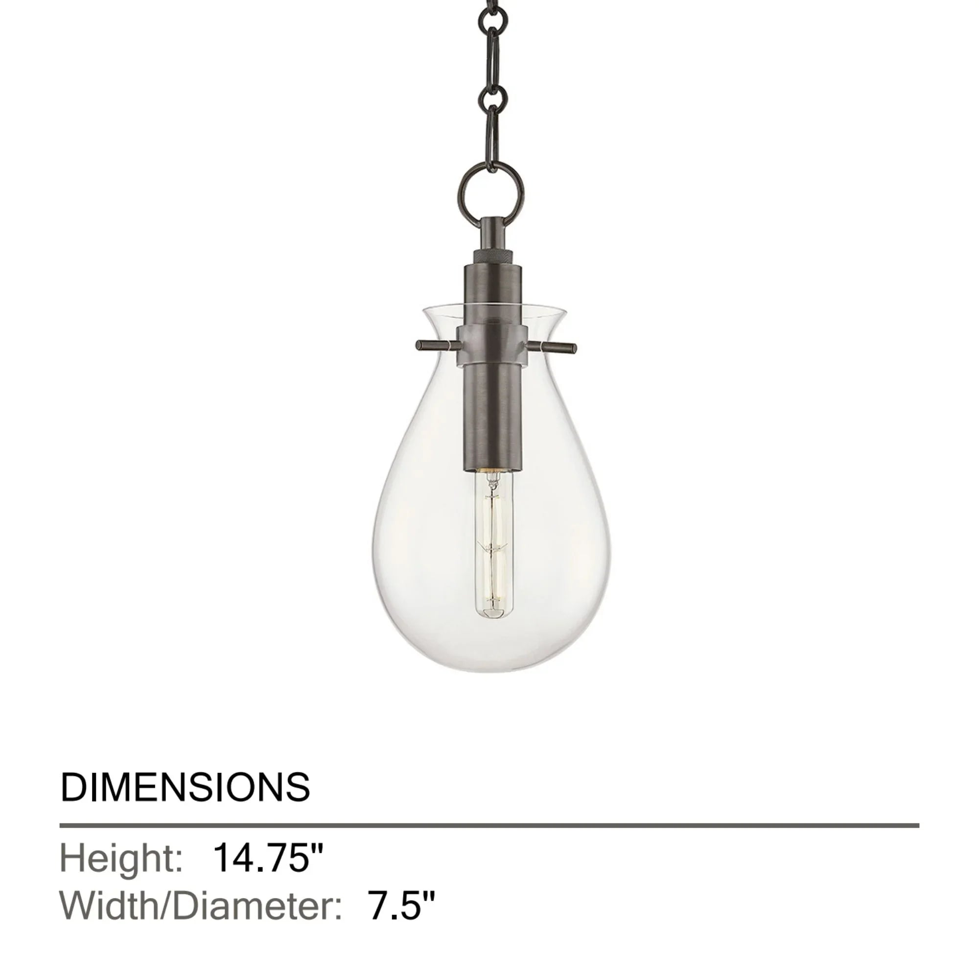 Hudson Valley Lighting - Ivy 15" Pendant, Old Bronze Finish | Bees Lighting