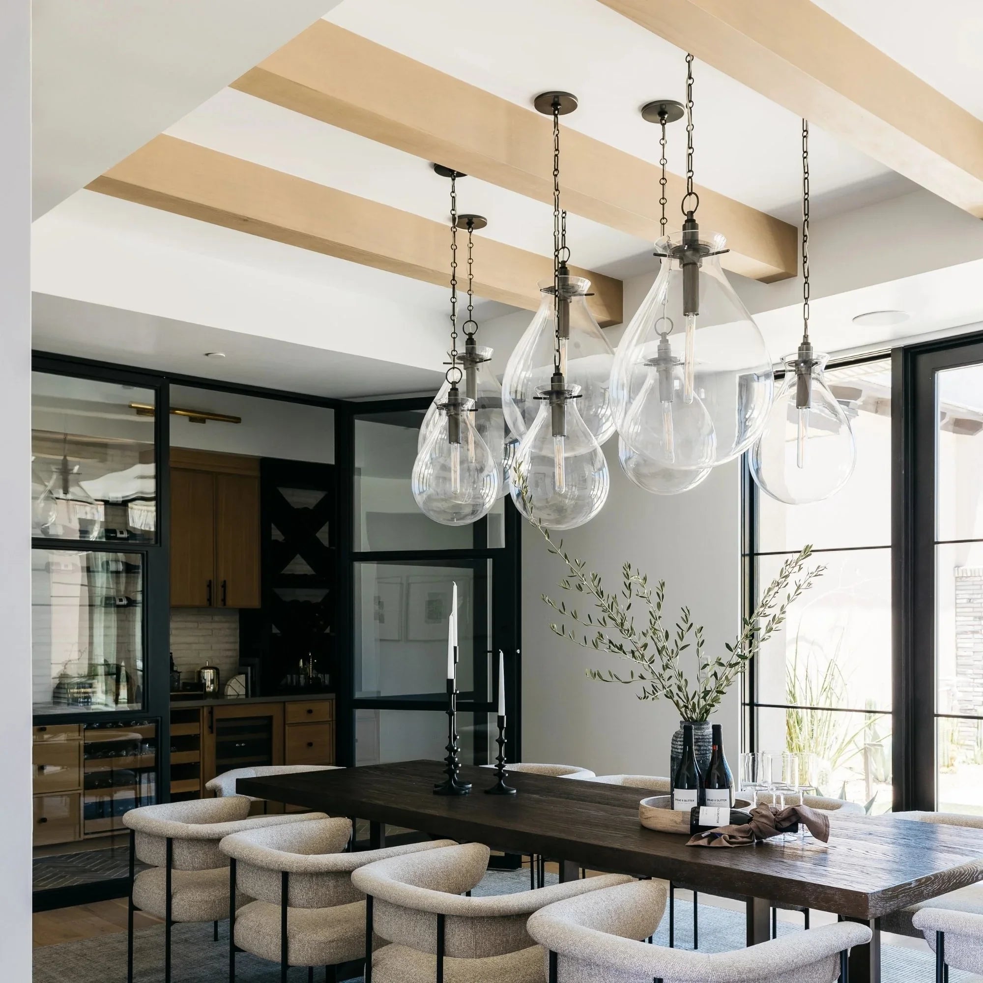 Ivy 23" Pendant, Polished Nickel Finish