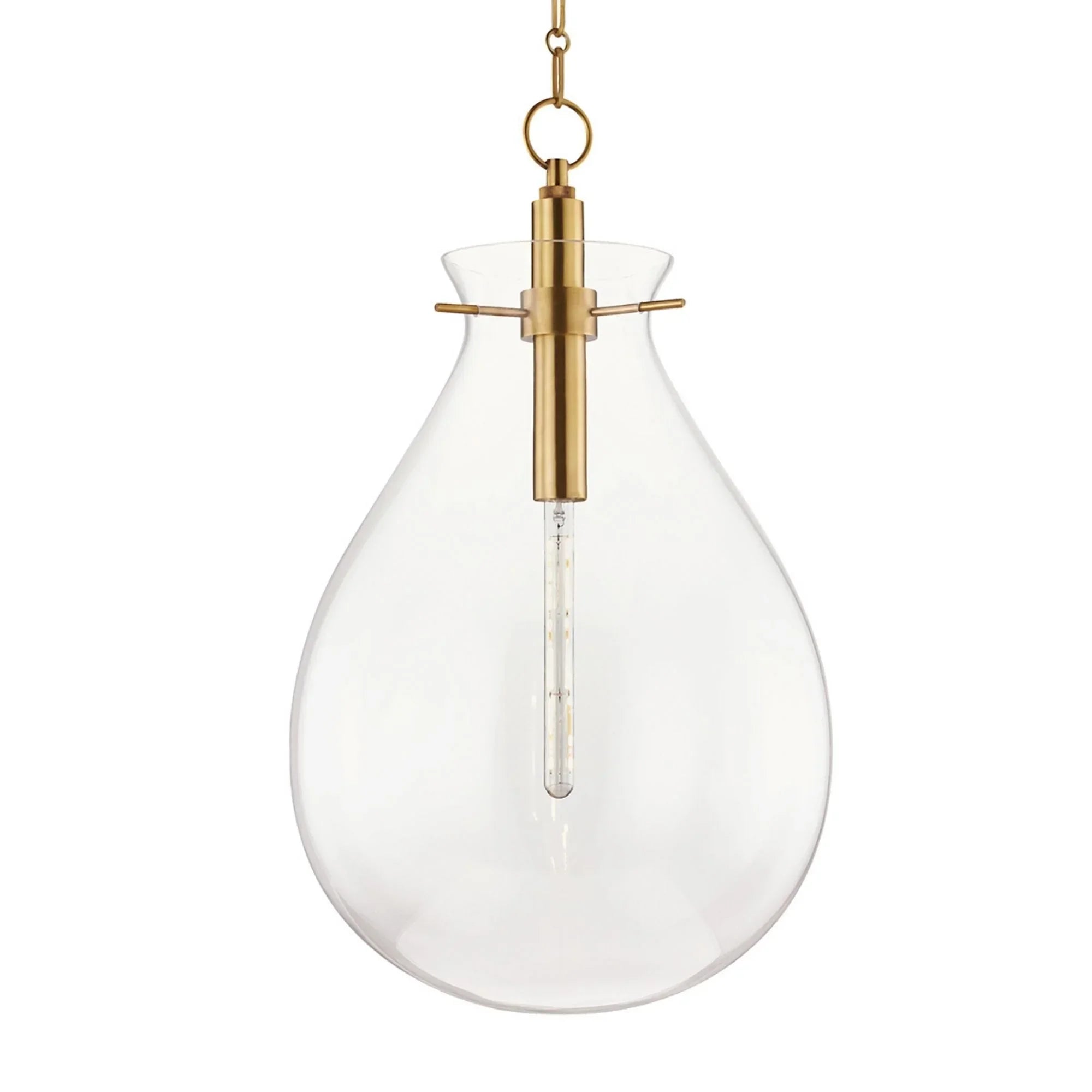 Ivy 31" Pendant, Aged Brass Finish