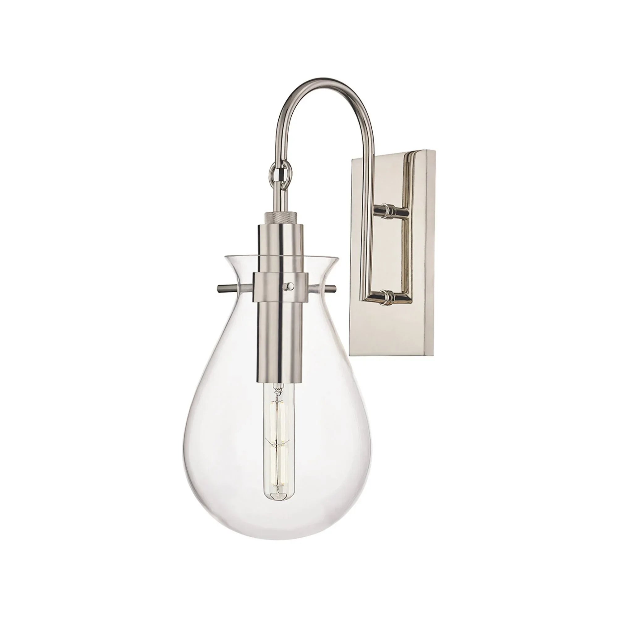 Ivy 18" Wall Sconce, Polished Nickel Finish