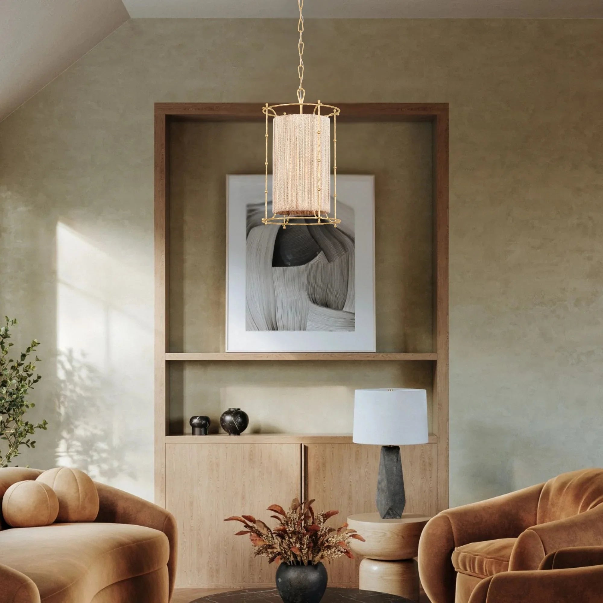 Hudson Valley 8015-VGL Jones Point Pendant | Vintage Gold Leaf