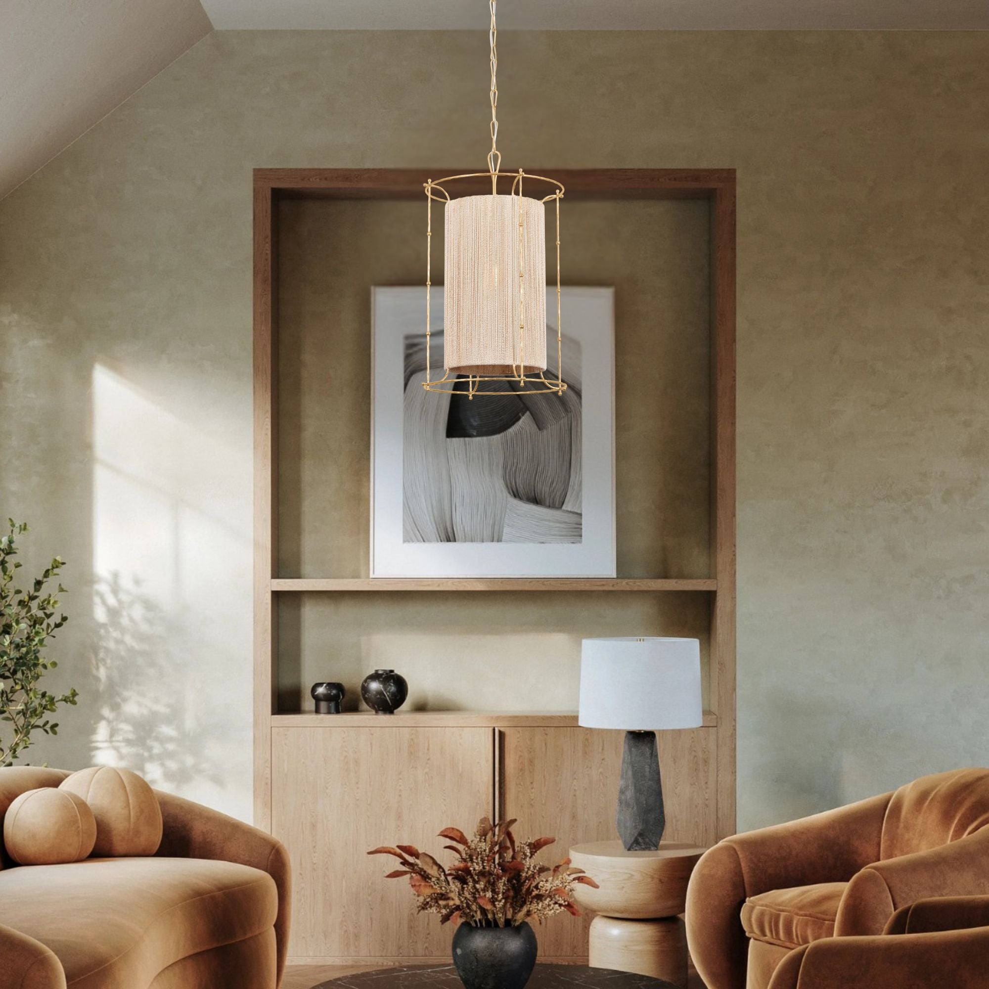Jones Point 32" Lantern, Vintage Gold Leaf Finish