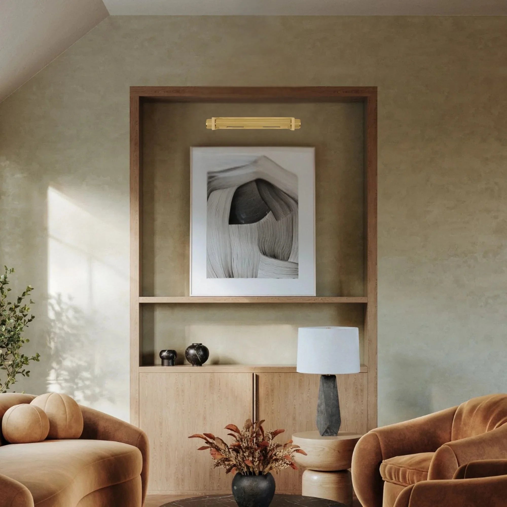 Judd 19" 2-Light Picture Light, Aged Brass Finish