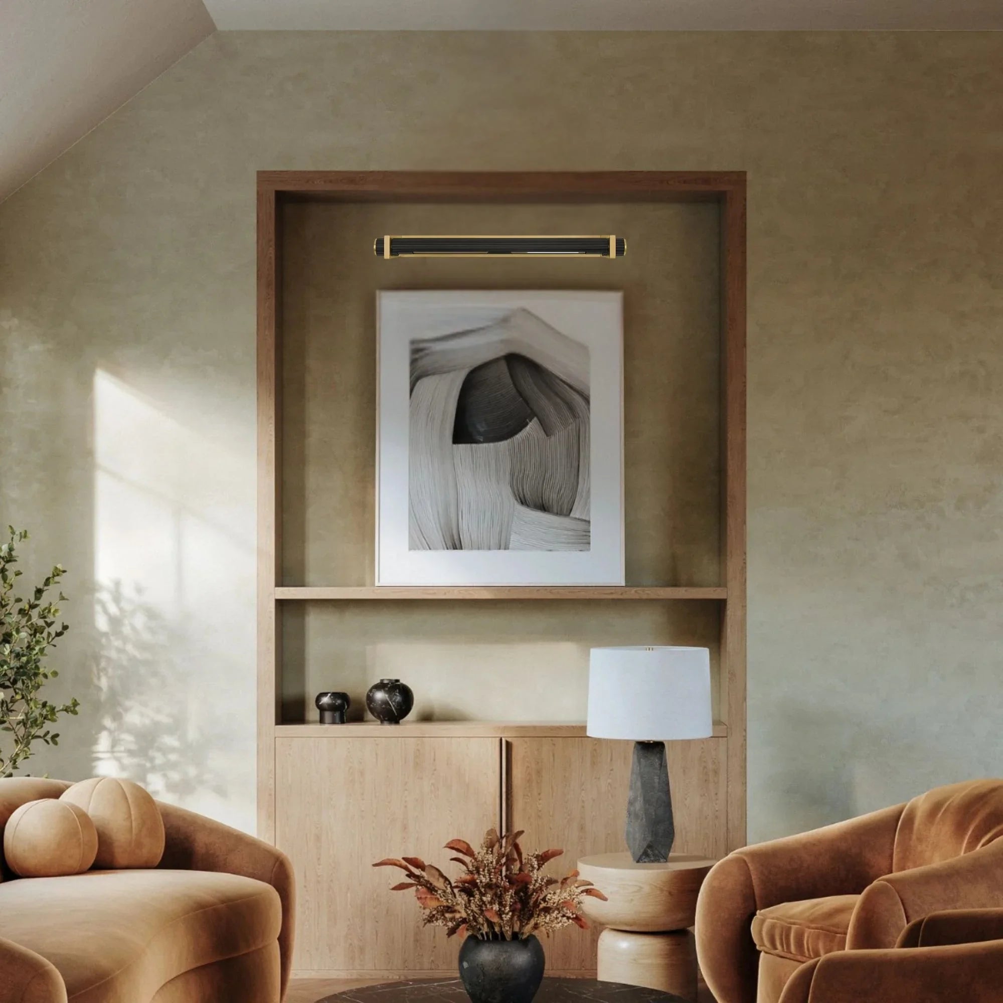 Judd 27" 2-Light Picture Light, Aged Brass/Distressed Bronze Finish