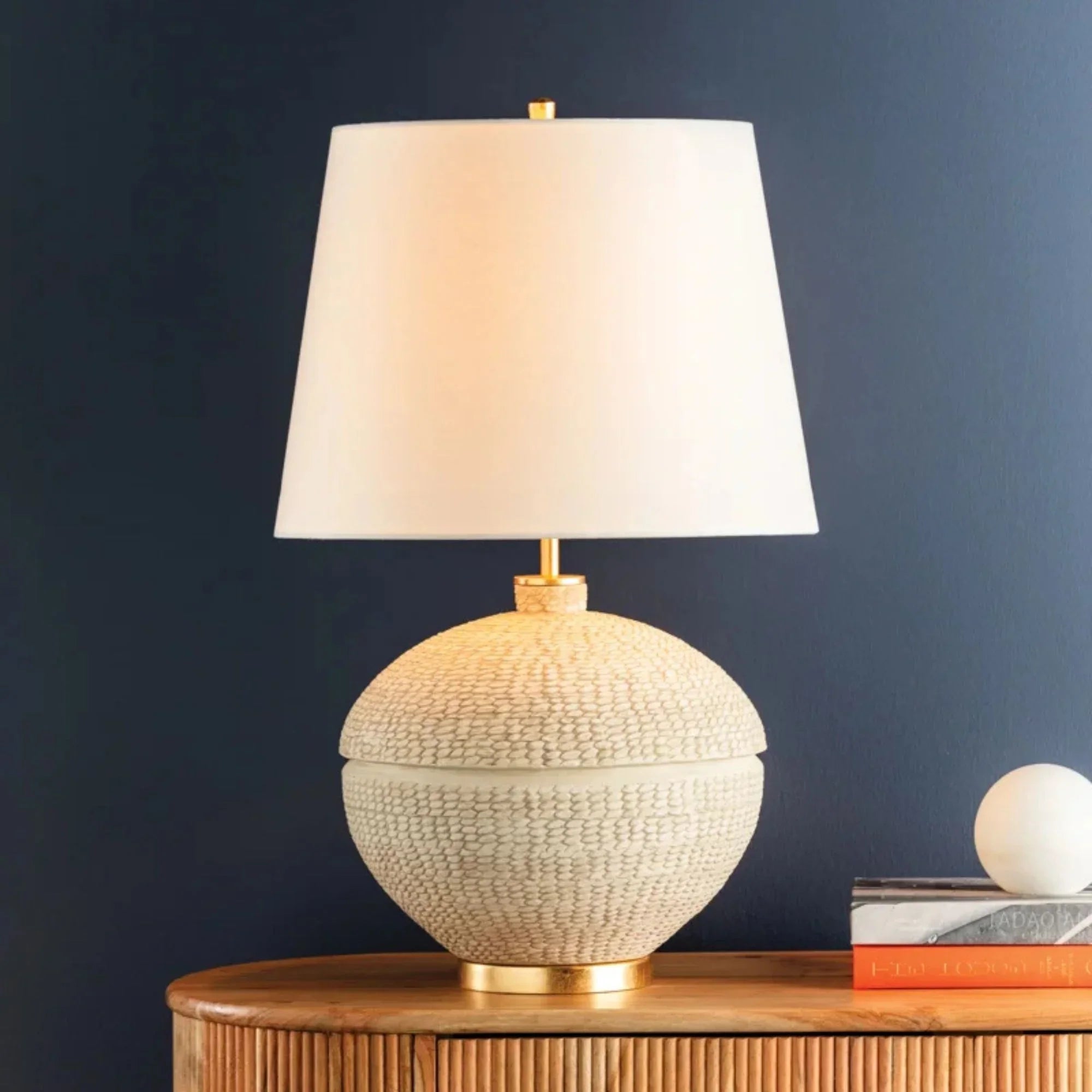 Katonah 24" Table Lamp, Gold Leaf Finish