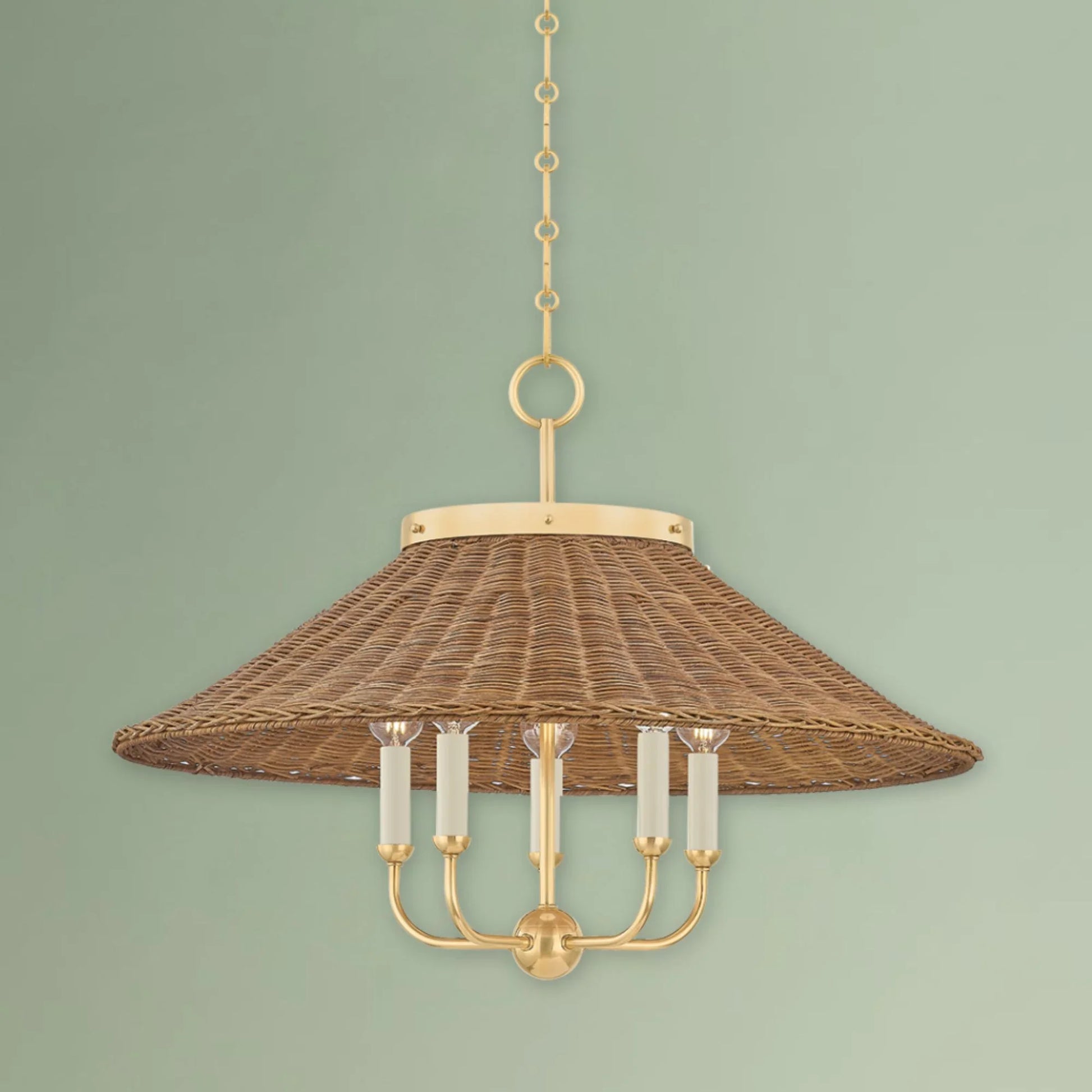 Hudson Valley Lighting - Kensington 28" 5-Light Chandelier, Aged Brass Finish | Bees Lighting