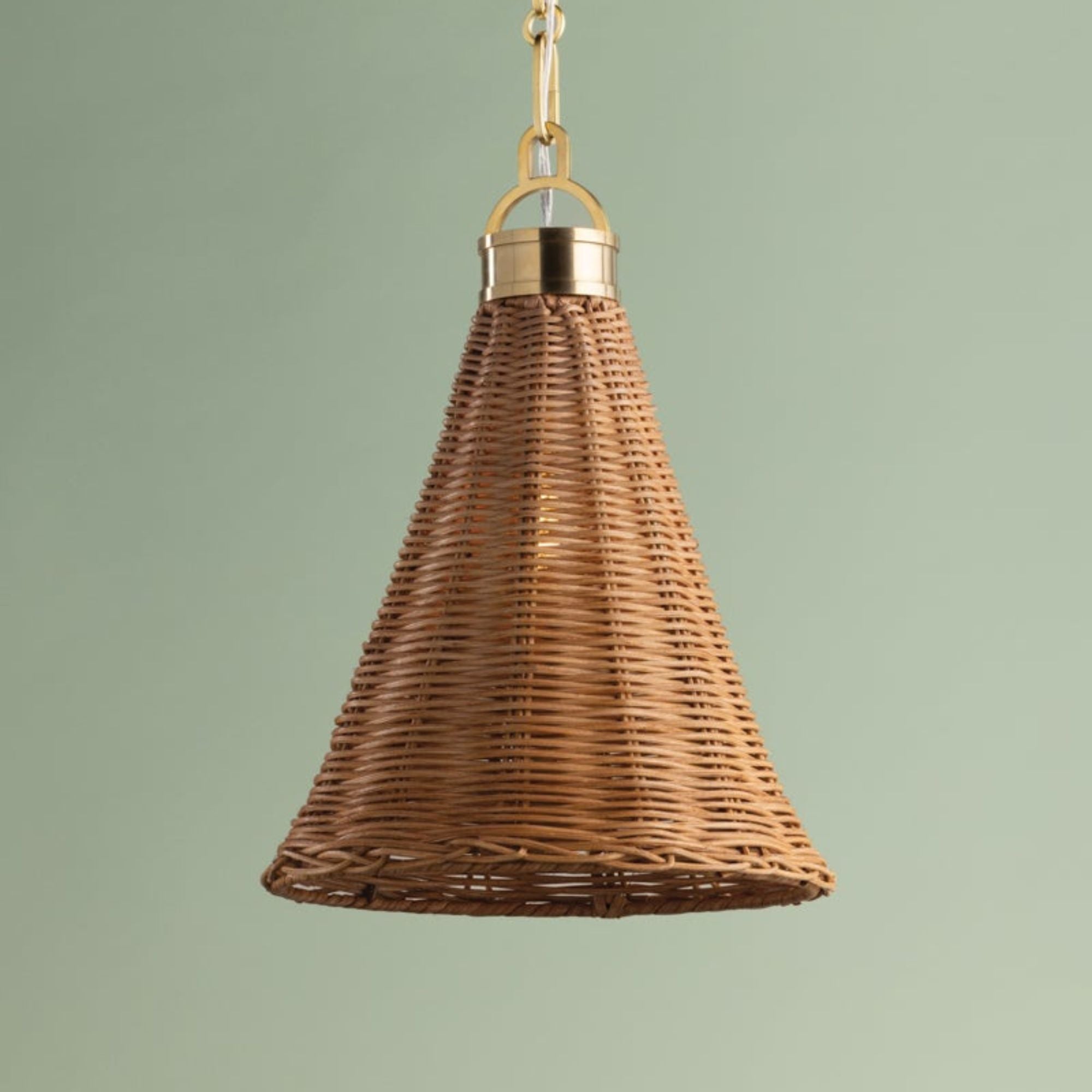 Kensington 13" Pendant, Aged Brass Finish