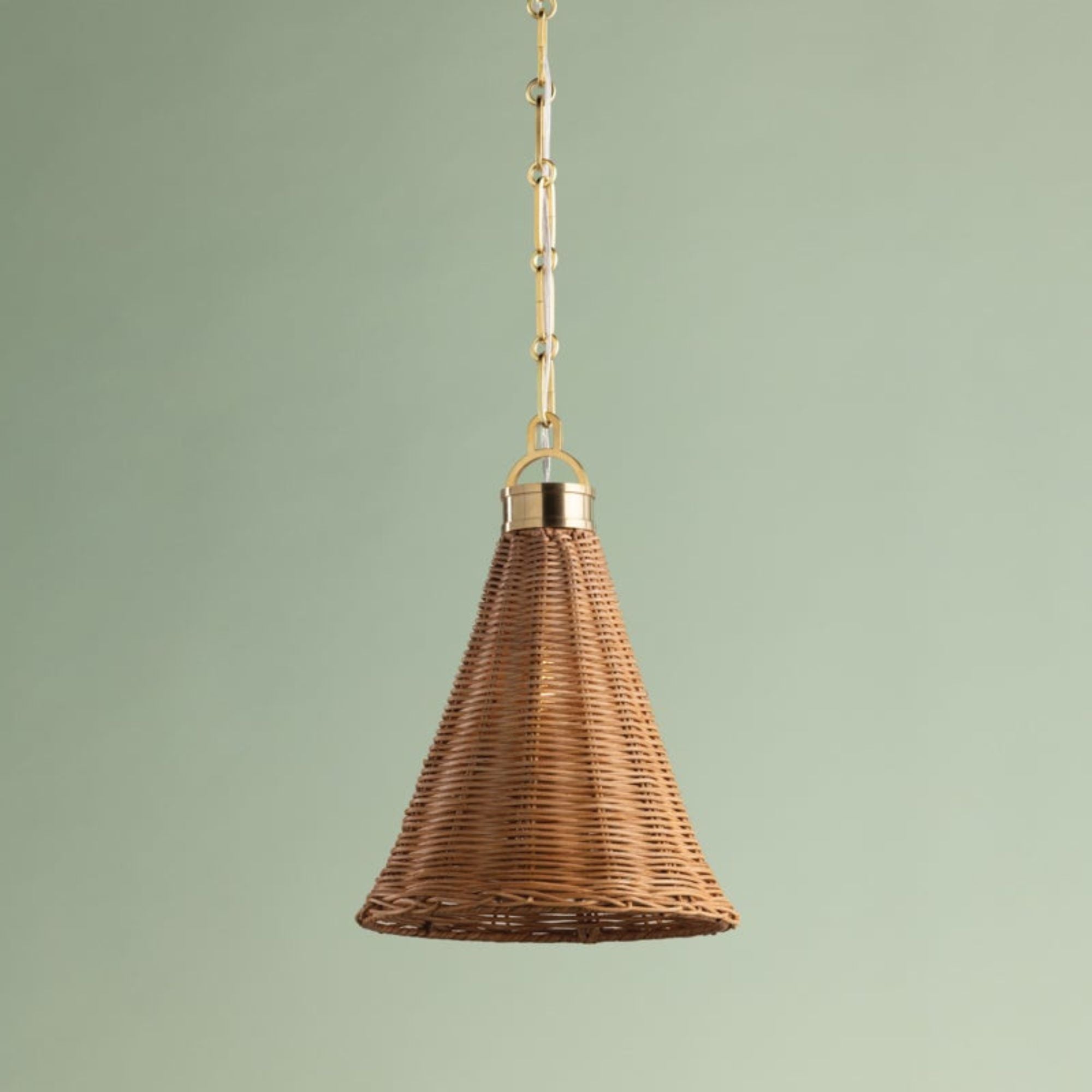 Kensington 13" Pendant, Aged Brass Finish