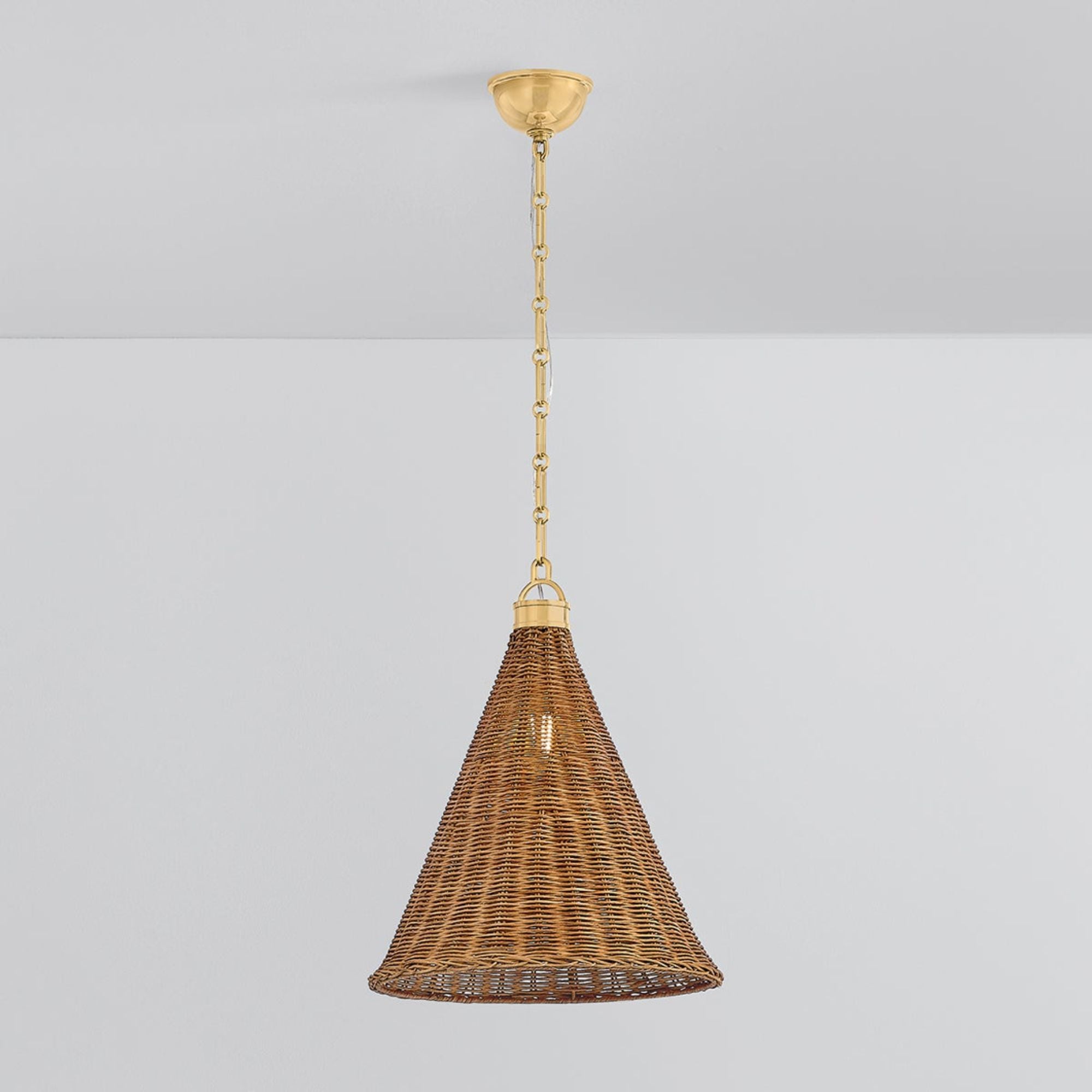 Kensington 19" Pendant, Aged Brass Finish