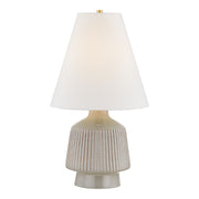 King 28" Table Lamp, Aged Brass/Ceramic Coccon Finish