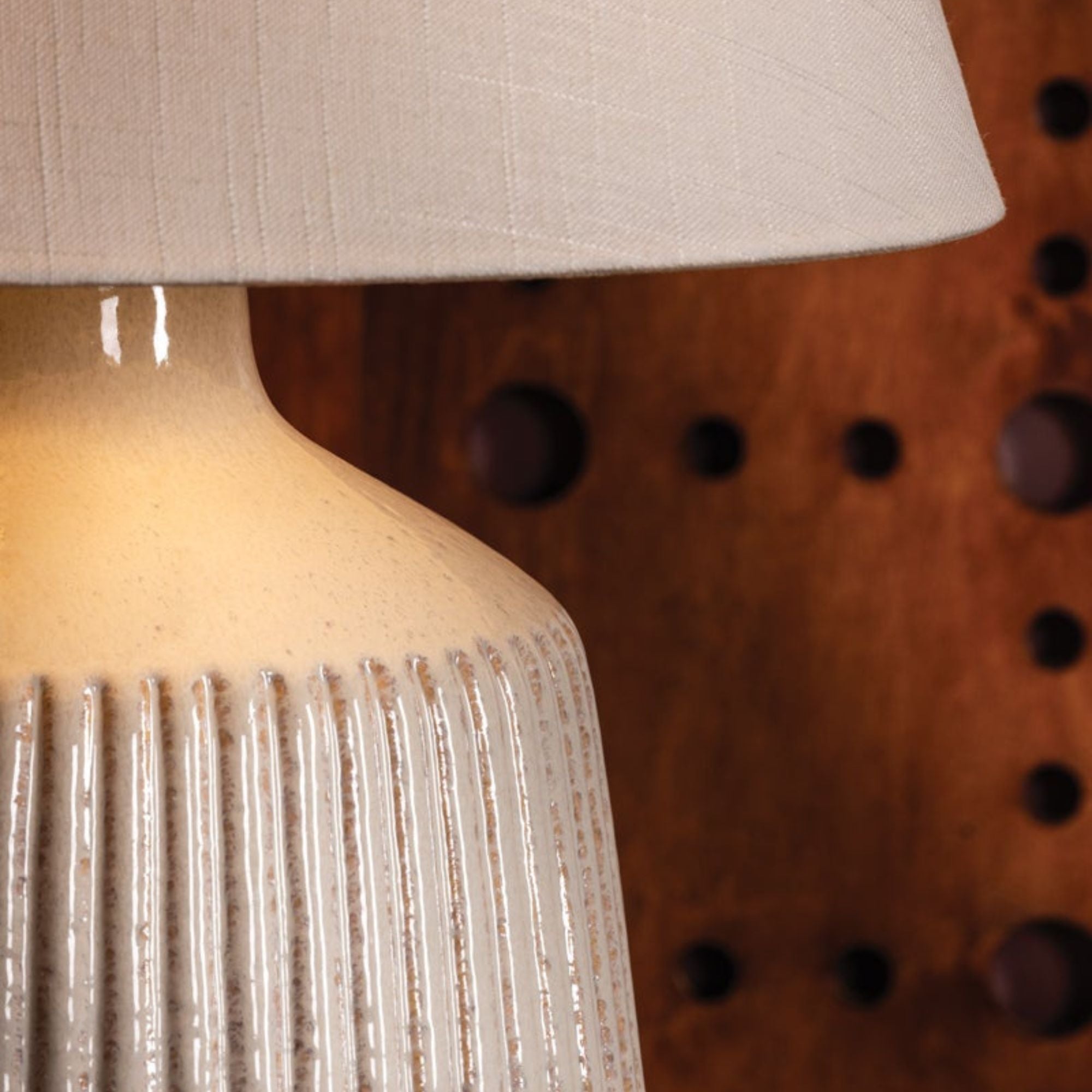 King 28" Table Lamp, Aged Brass/Ceramic Coccon Finish