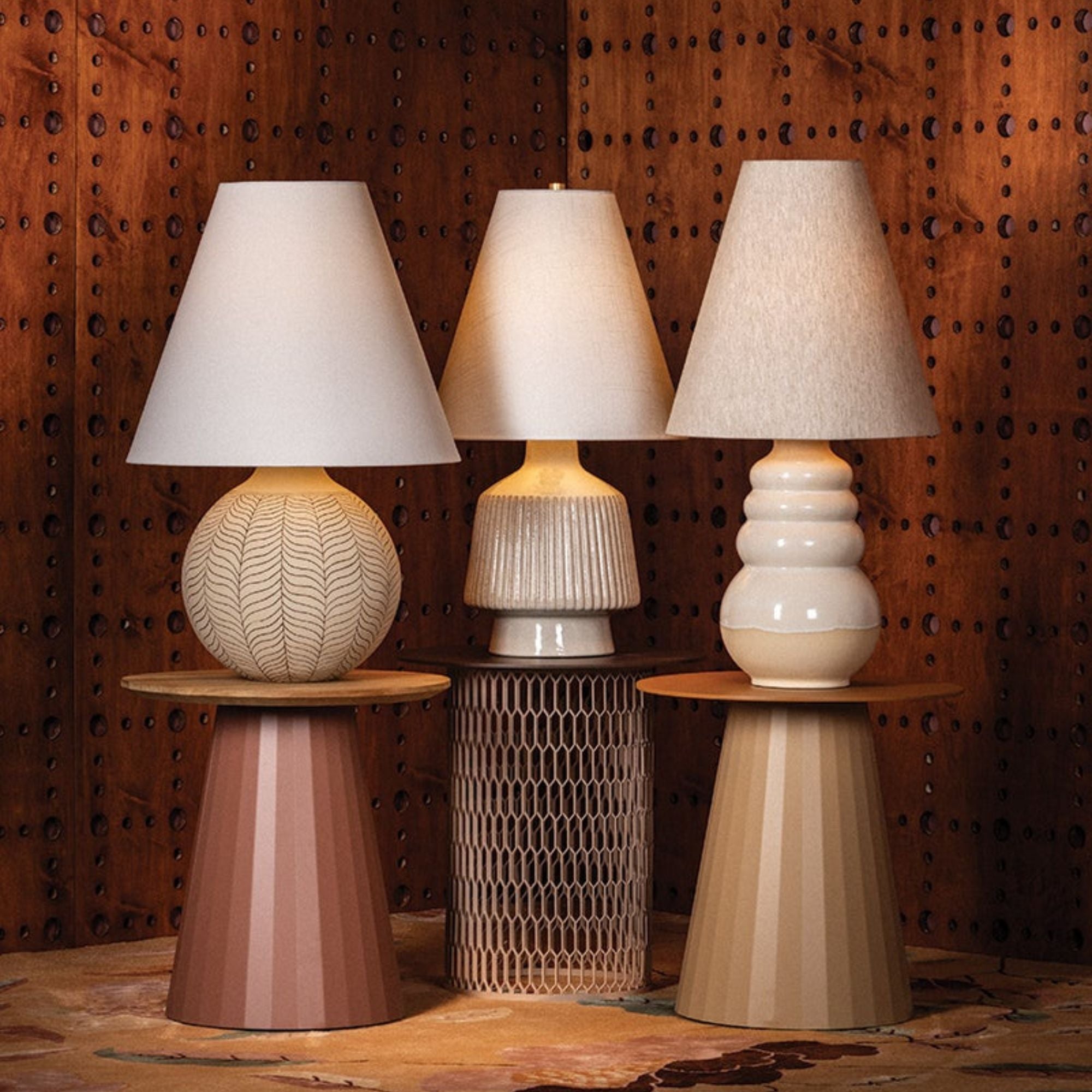 King 28" Table Lamp, Aged Brass/Ceramic Coccon Finish