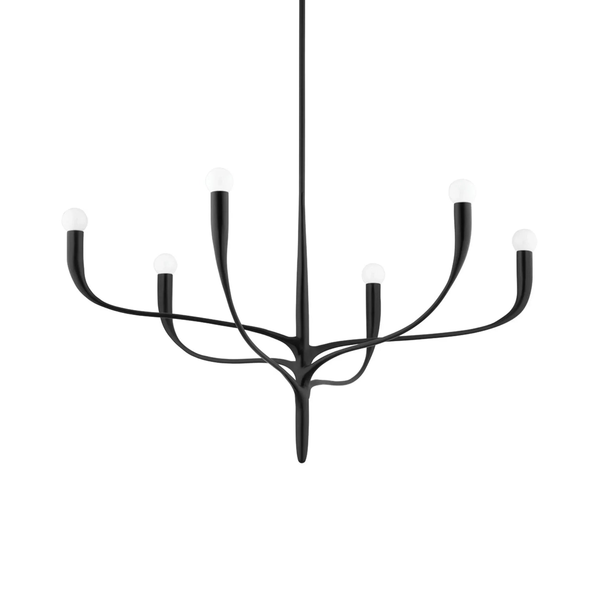 Labra 37" 6-Light Chandelier, Aged Iron Finish