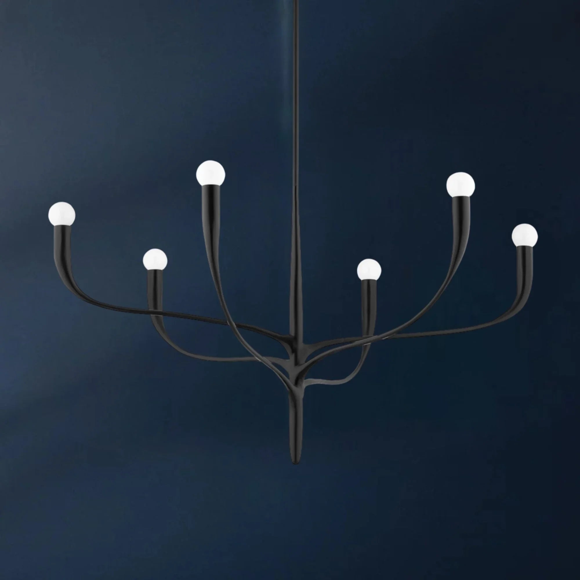 Labra 37" 6-Light Chandelier, Aged Iron Finish