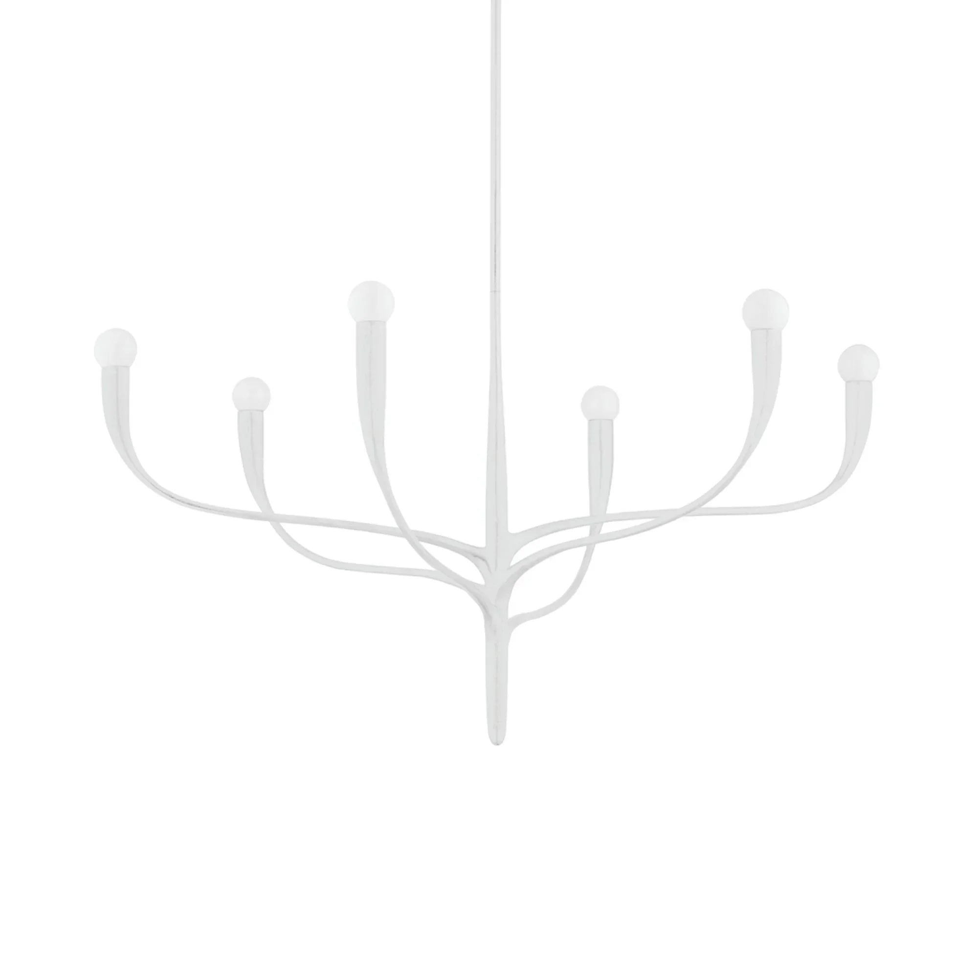 Labra 37" 6-Light Chandelier, White Plaster Finish