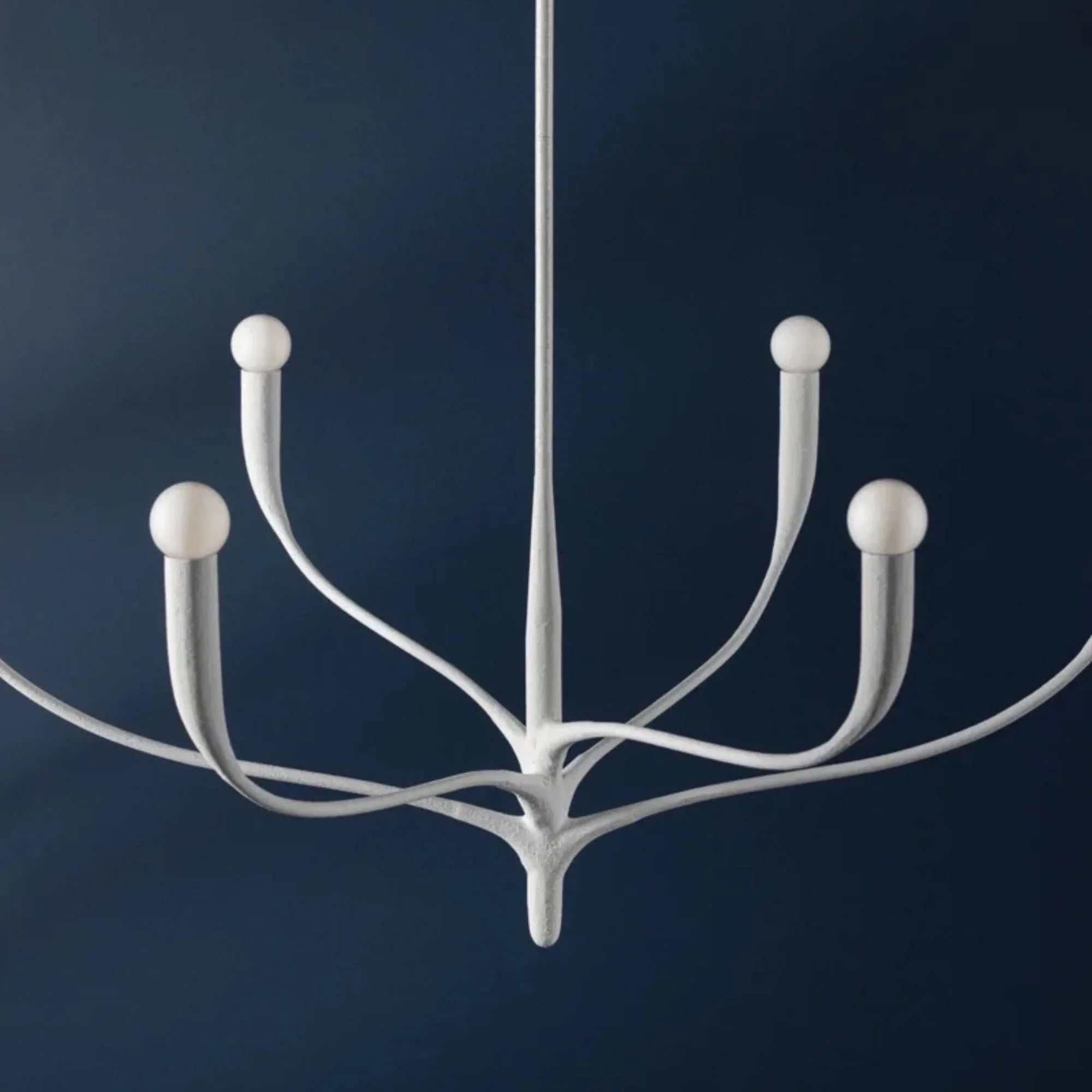 Labra 37" 6-Light Chandelier, White Plaster Finish