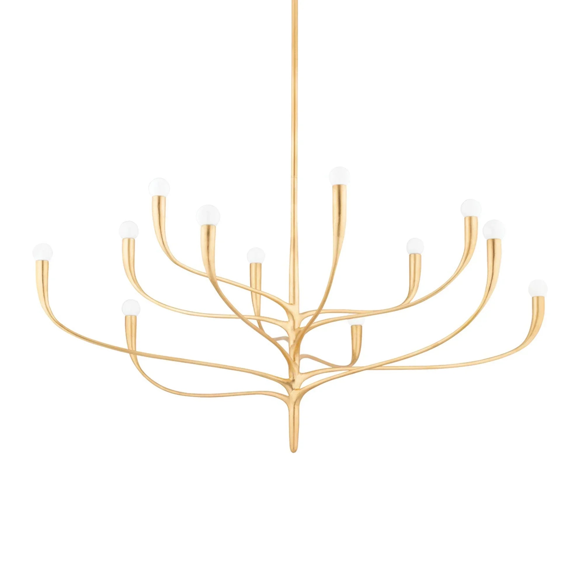 Labra 52" 12-Light Chandelier, Vintage Gold Leaf Finish