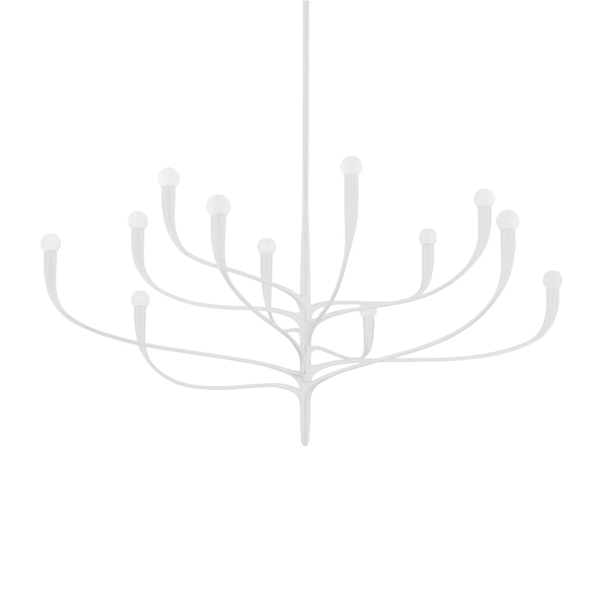Labra 52" 12-Light Chandelier, White Plaster Finish