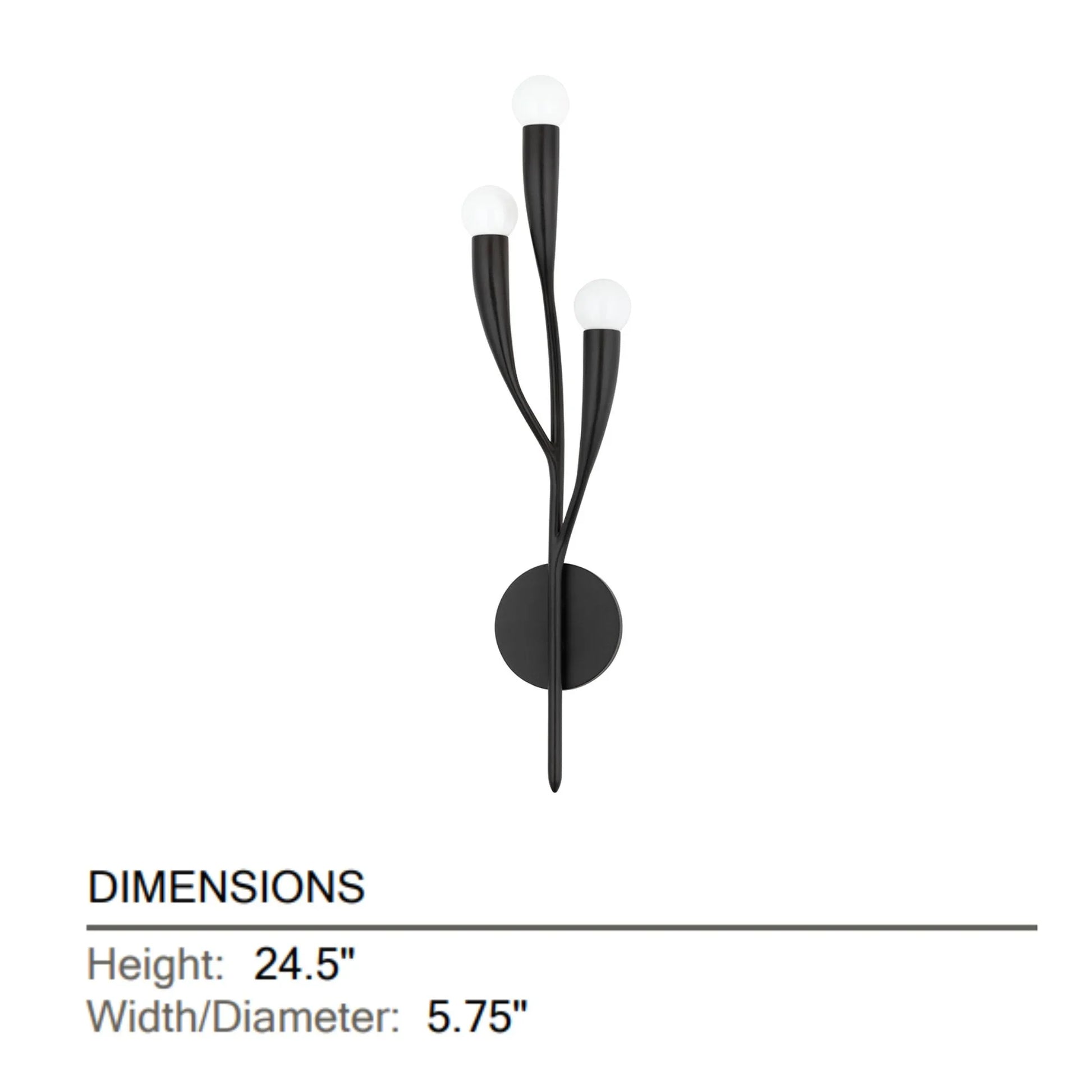 Hudson Valley Lighting - Labra 25" 3-Light Wall Sconce, Aged Iron Finish | Bees Lighting